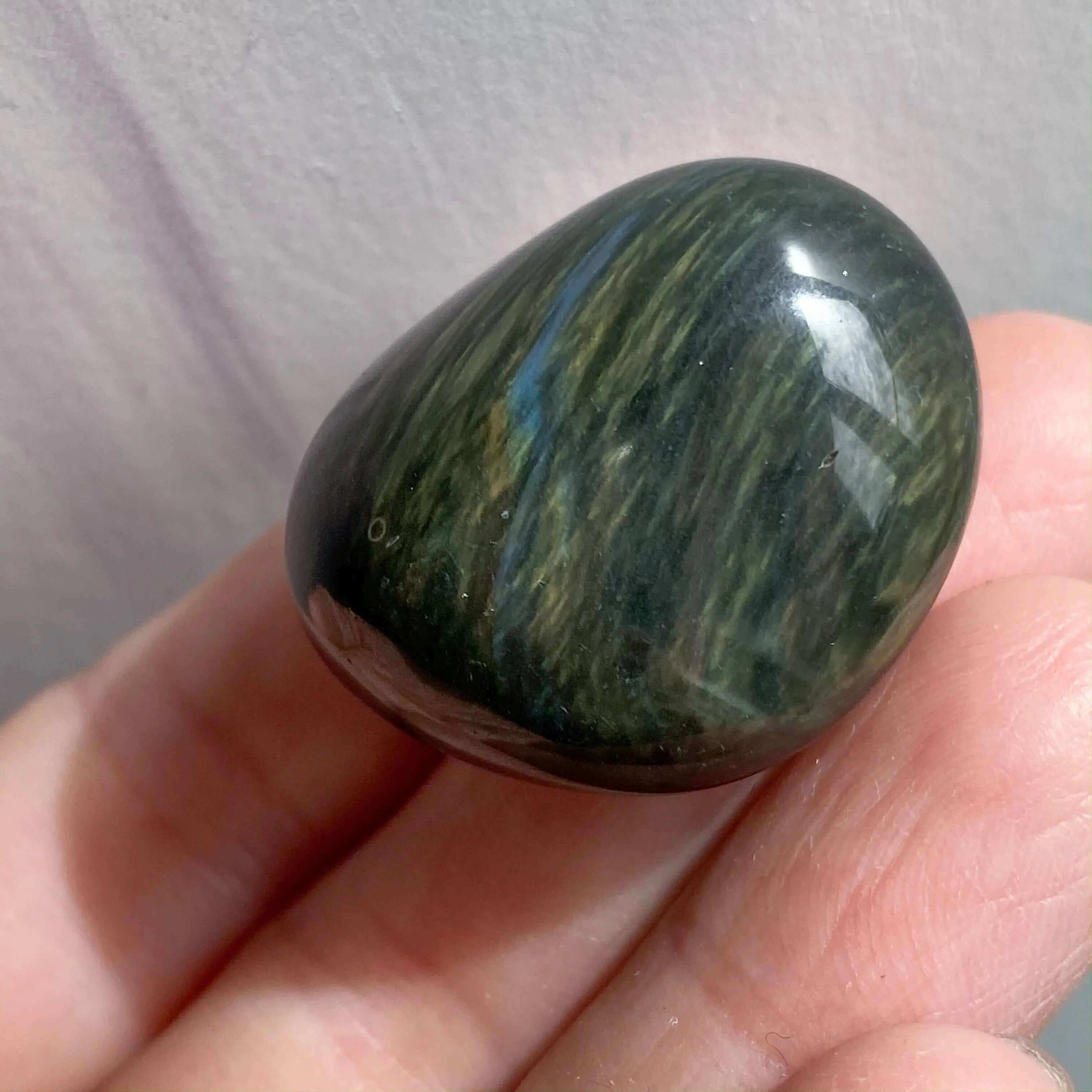 Hand-Selected Velvet Sheen Obsidian Tumbles | 1 Piece Mooncat Crystals