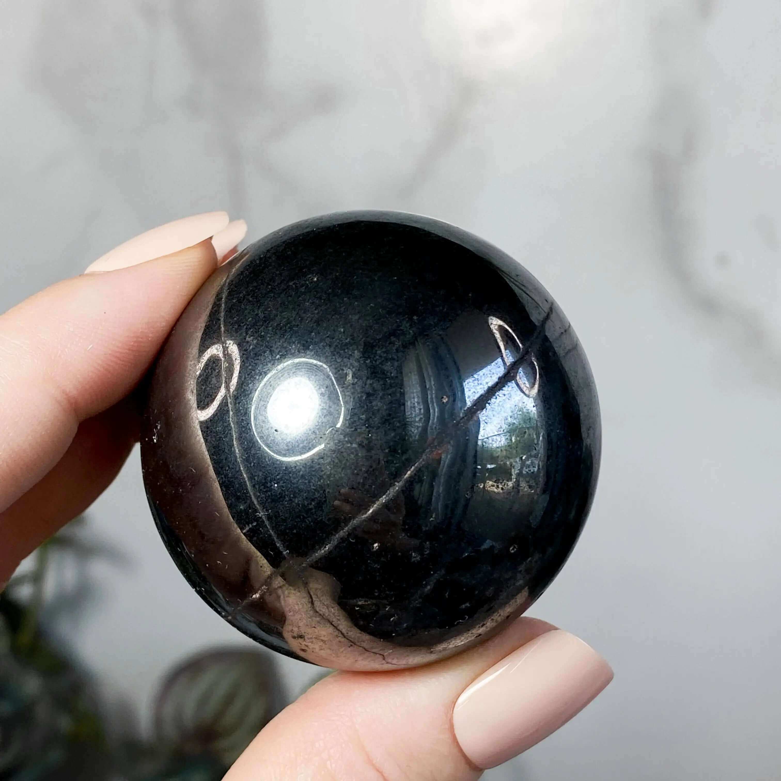 Hematite Sphere | Approx. 45mm Mooncat Crystals