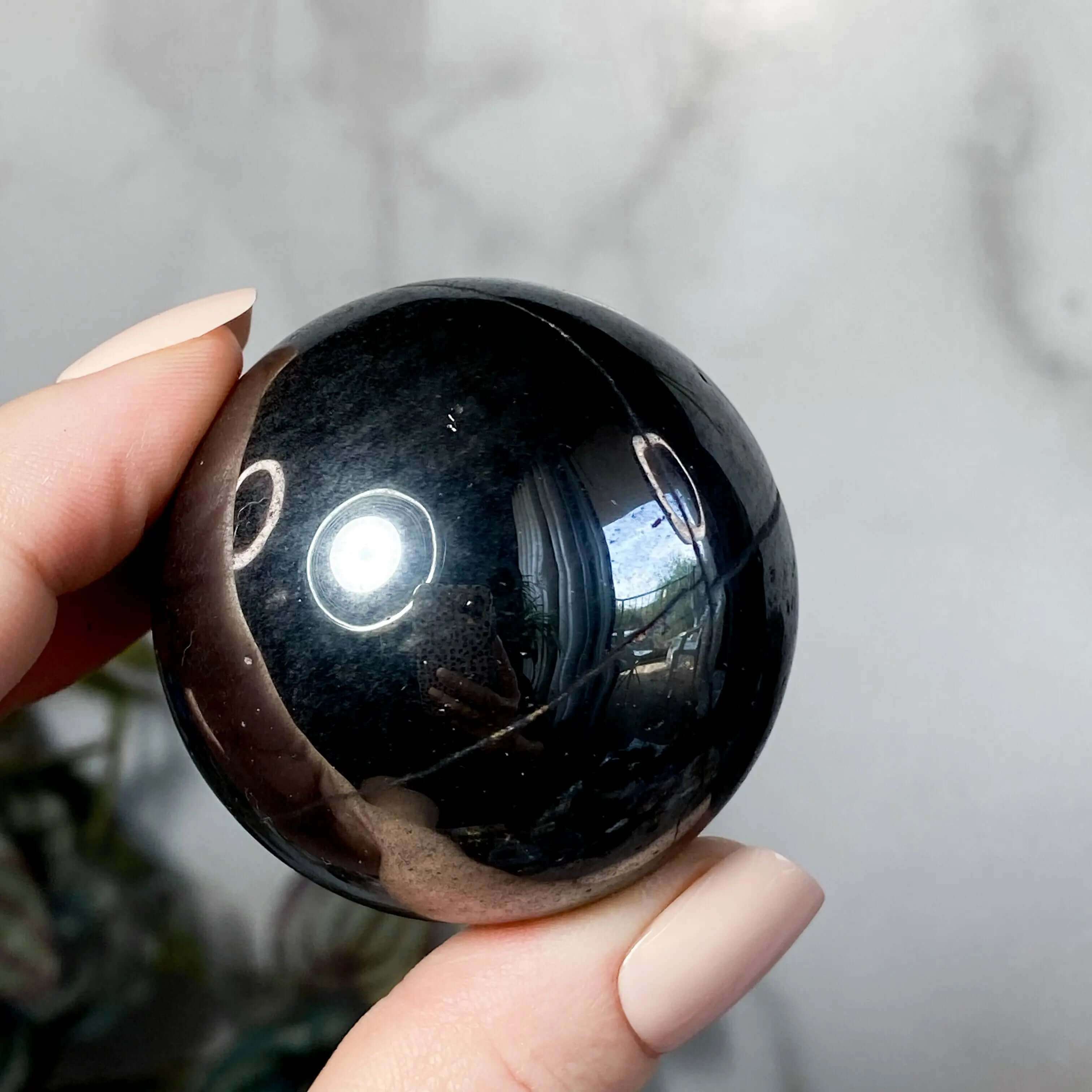 Hematite Sphere | Approx. 45mm Mooncat Crystals