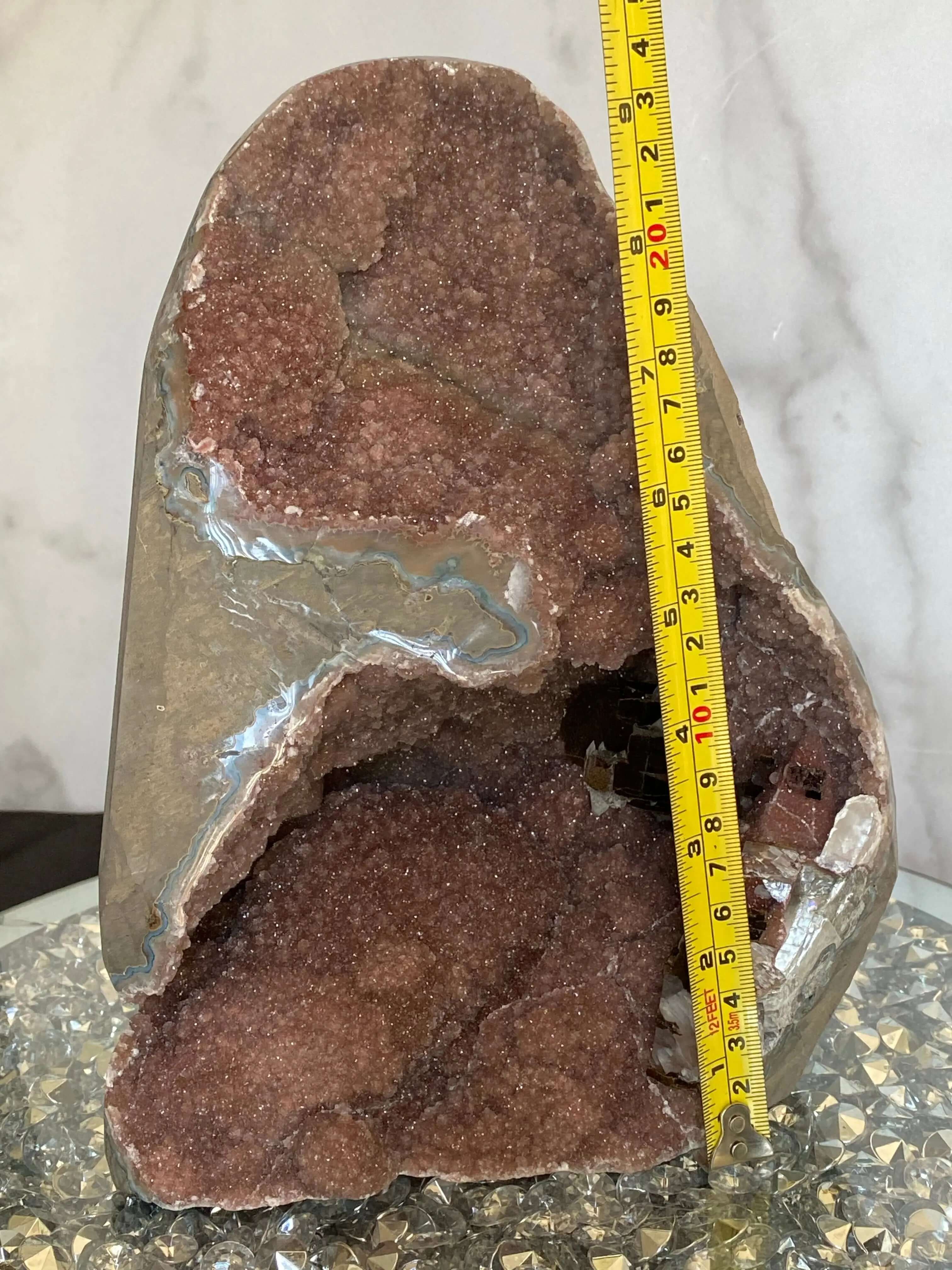 Pink Amethyst Geode Cathedral Mooncat Crystals