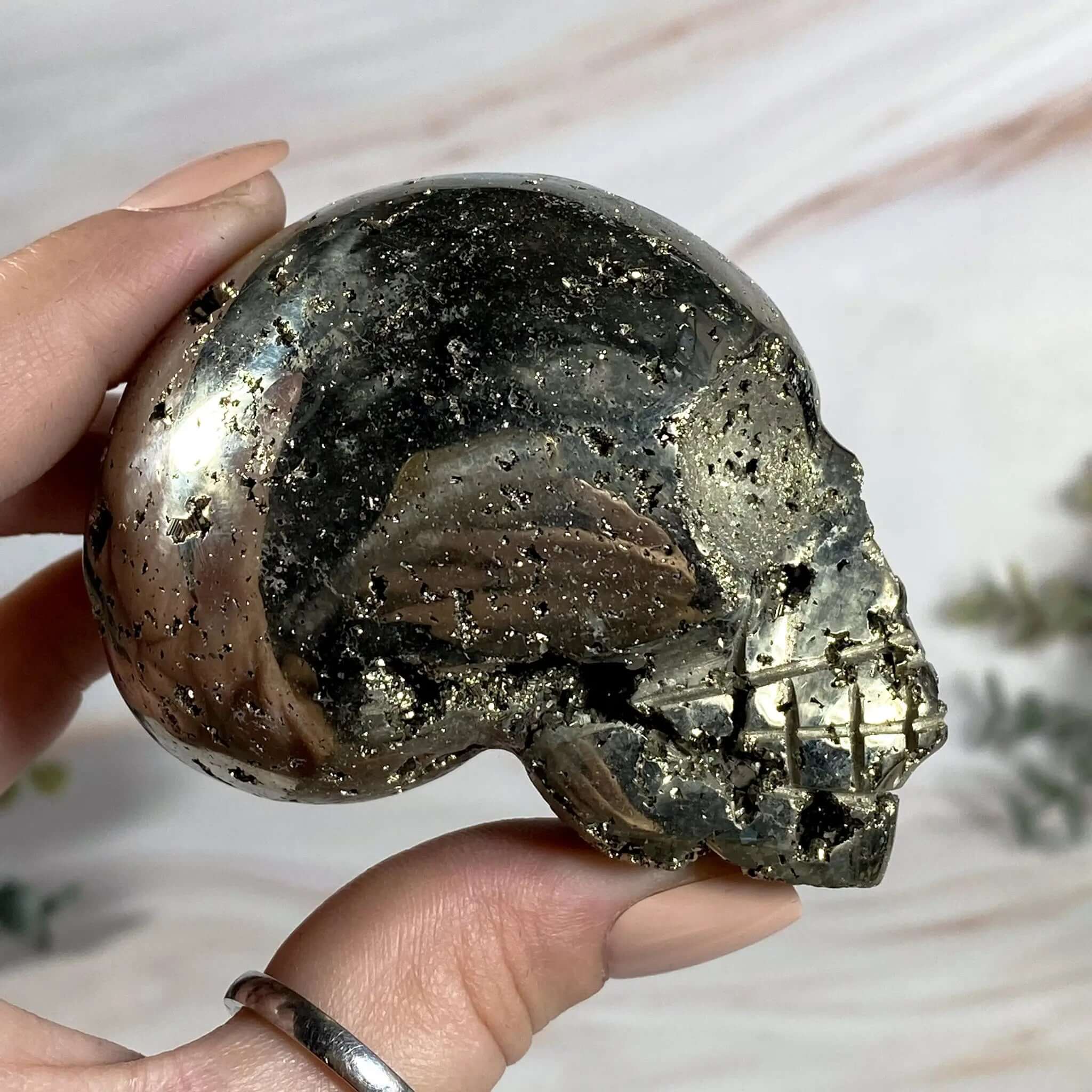 Pyrite Skull | Stock Mooncat Crystals