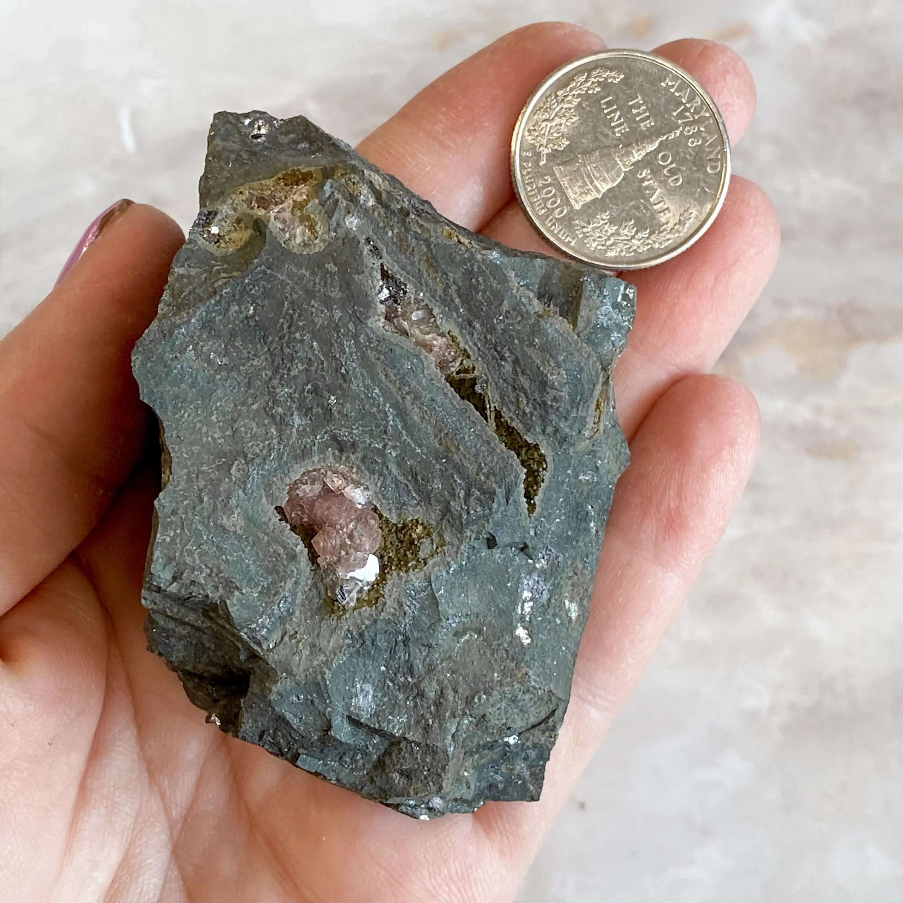 RARE Rhodocrosite in Matrix Specimen | Stock A Mooncat Crystals