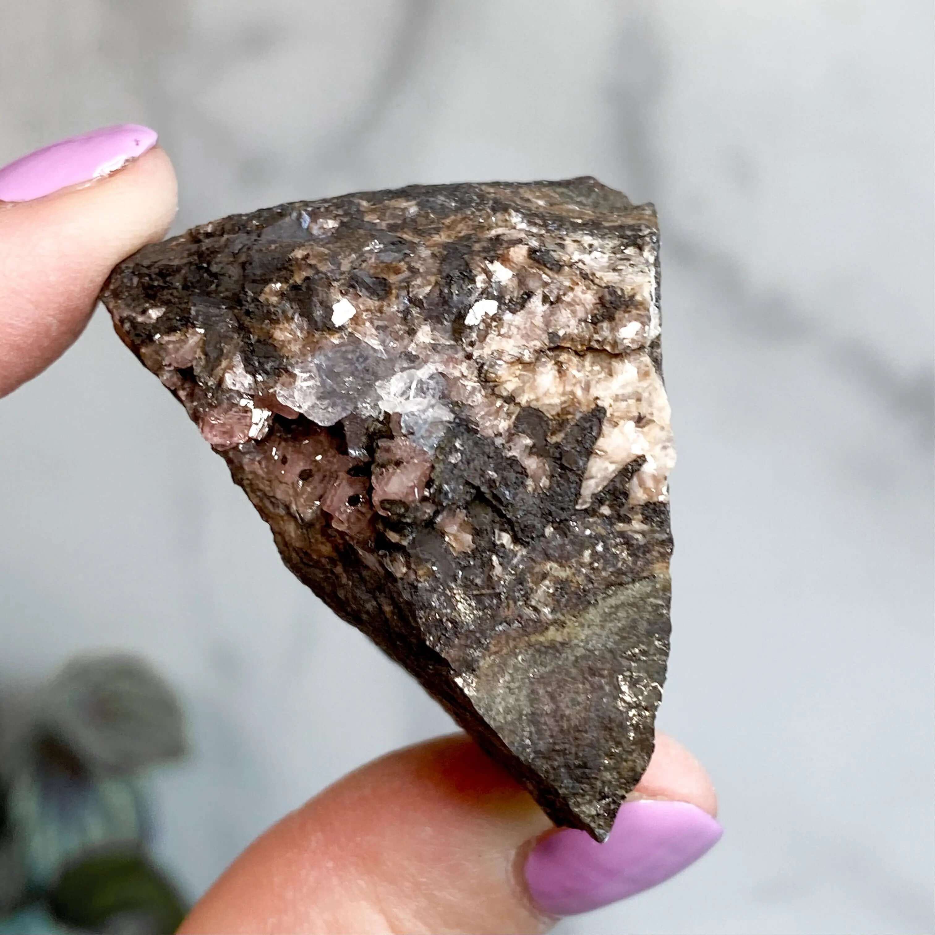 RARE Rhodocrosite in Matrix Specimen | Stock C Mooncat Crystals