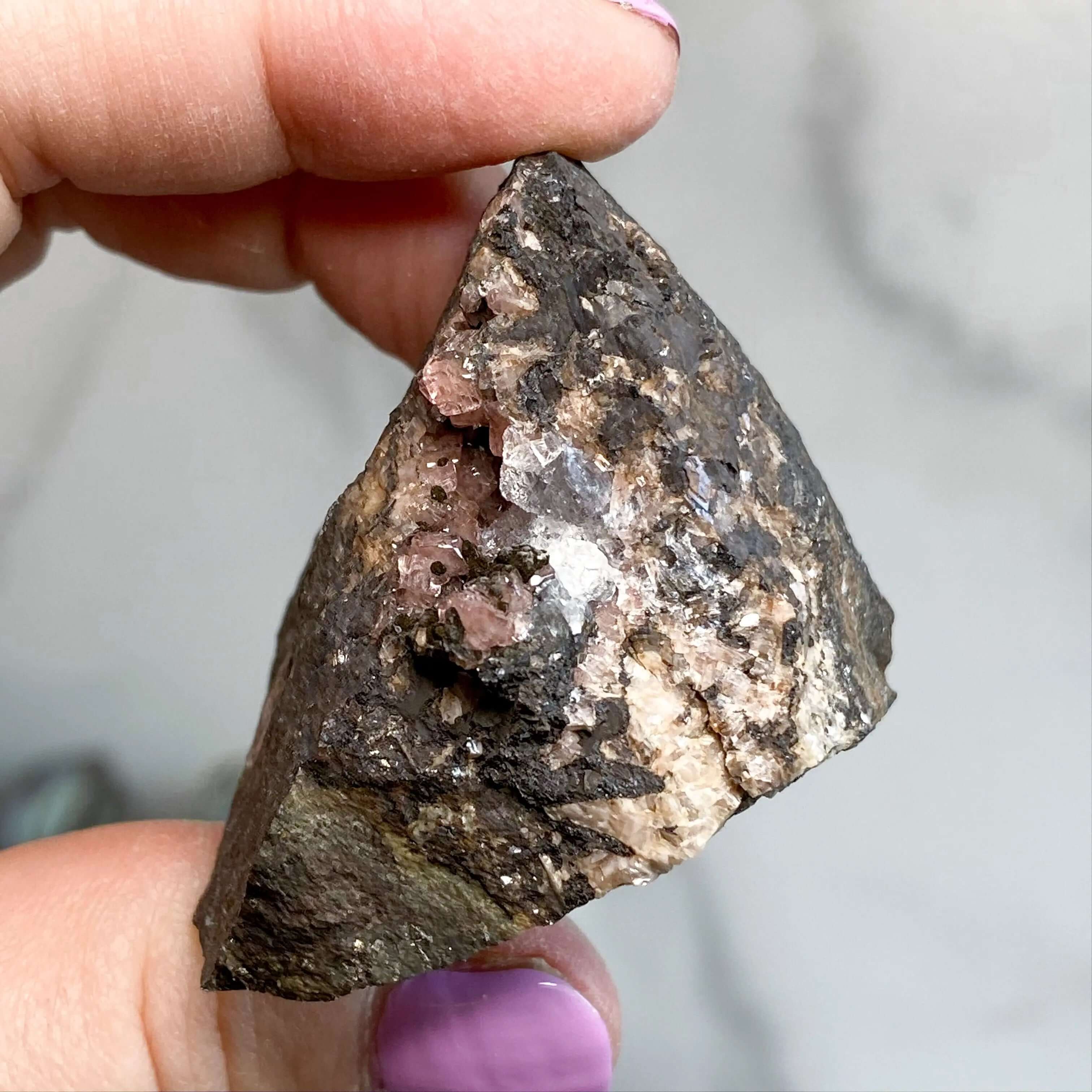 RARE Rhodocrosite in Matrix Specimen | Stock C Mooncat Crystals