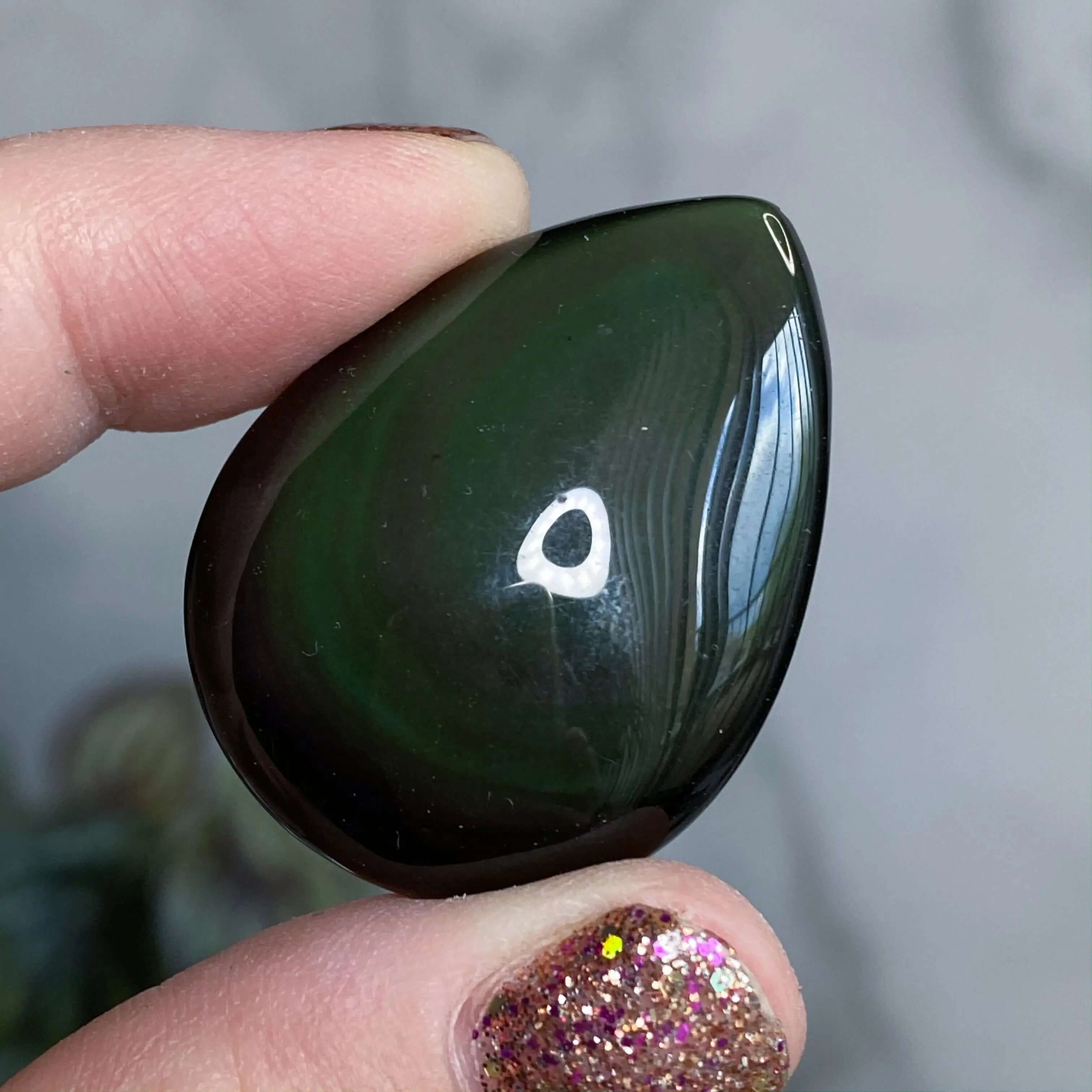 Rainbow Sheen Obsidian Teardrops Mooncat Crystals