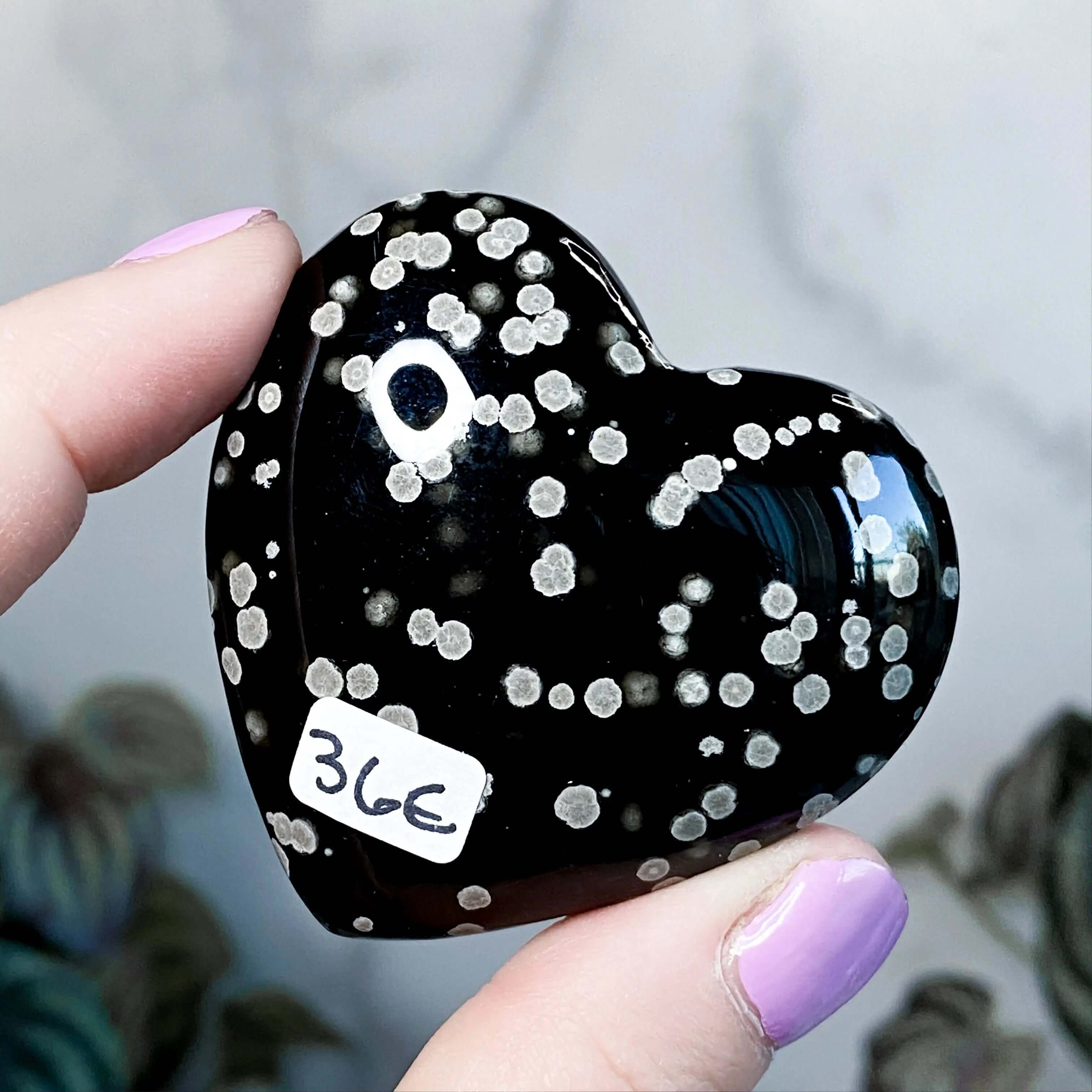 Snowflake Obsidian Heart | You Choose DEF Mooncat Crystals