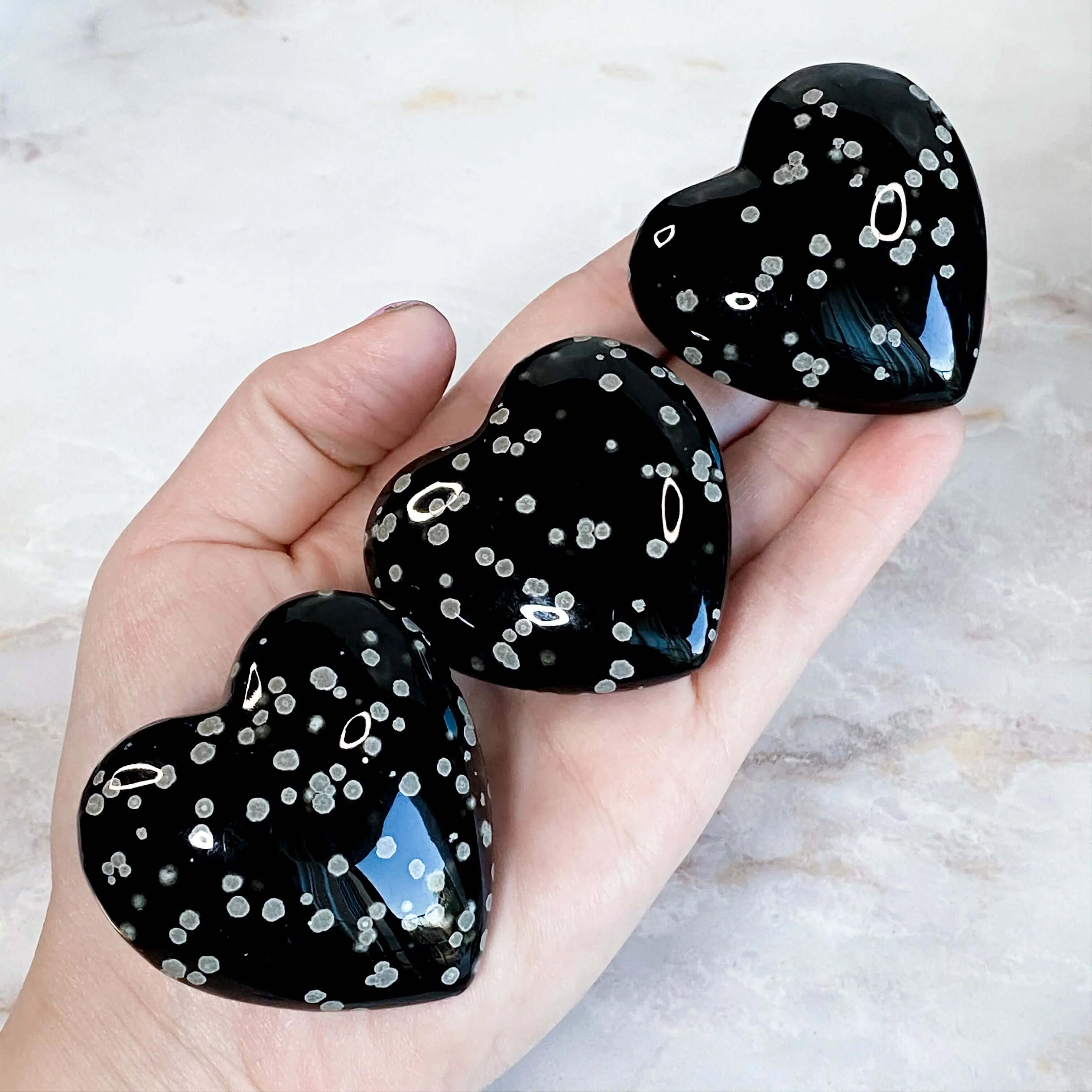 Snowflake Obsidian Heart | You Choose GHI Mooncat Crystals