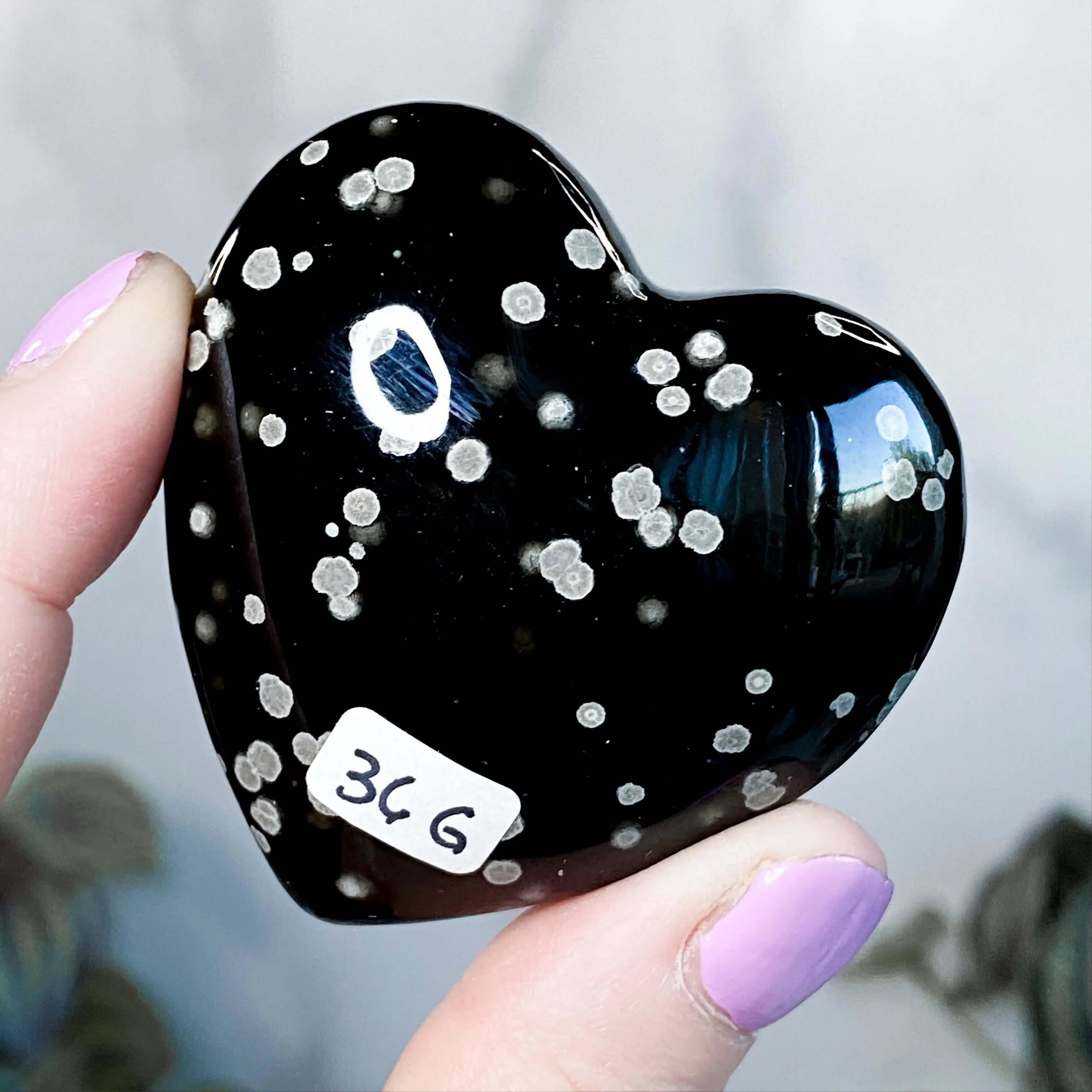 Snowflake Obsidian Heart | You Choose GHI Mooncat Crystals