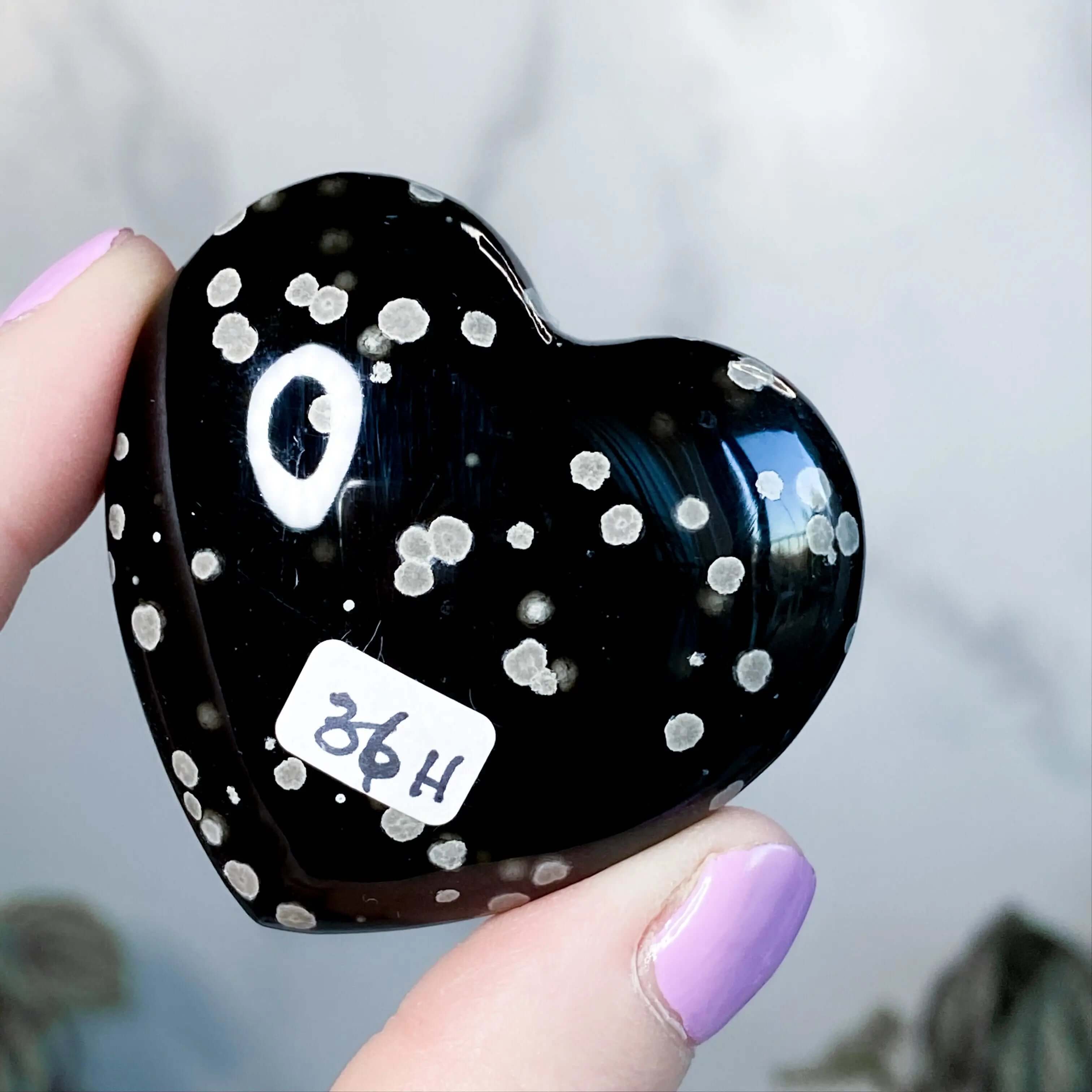 Snowflake Obsidian Heart | You Choose GHI Mooncat Crystals