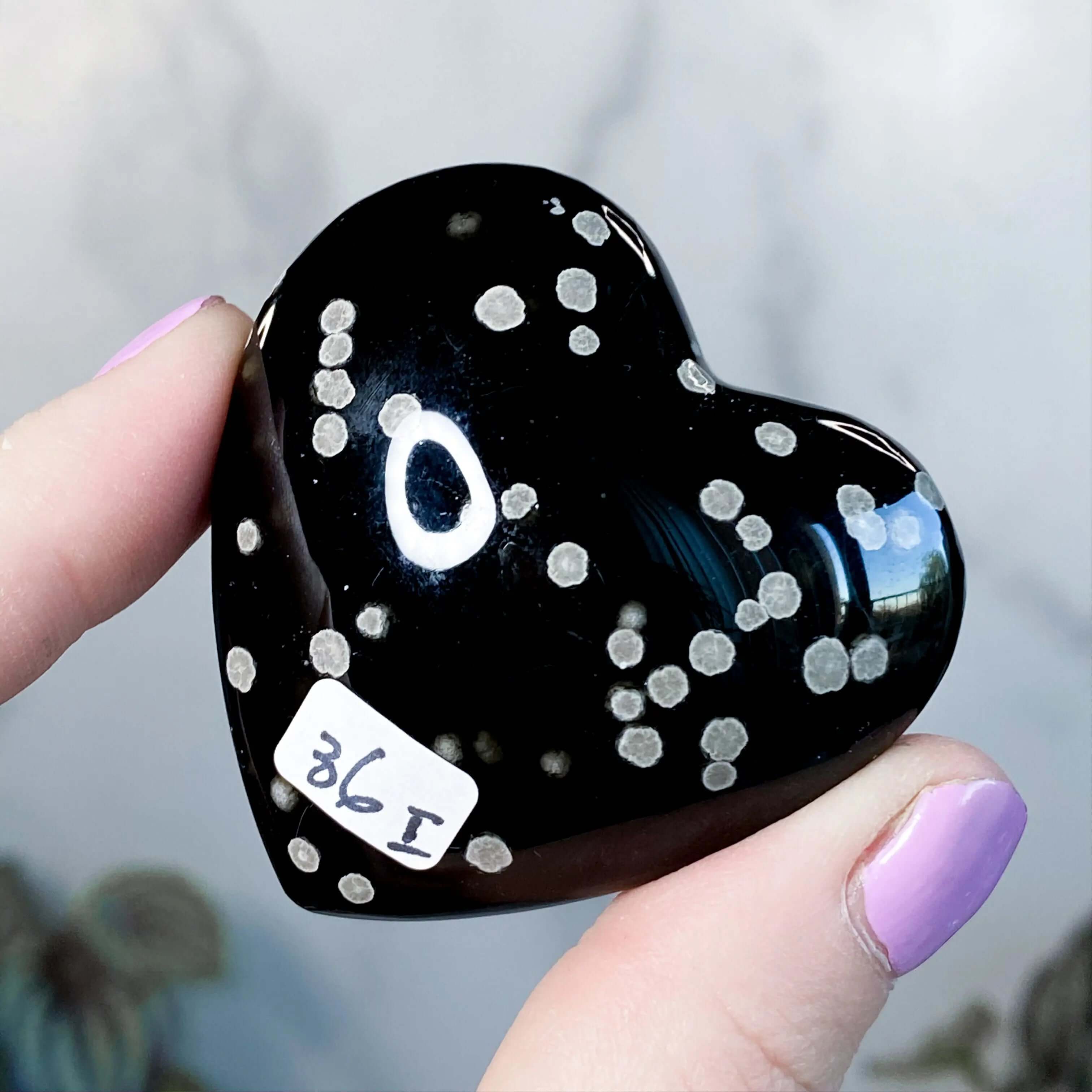 Snowflake Obsidian Heart | You Choose GHI Mooncat Crystals