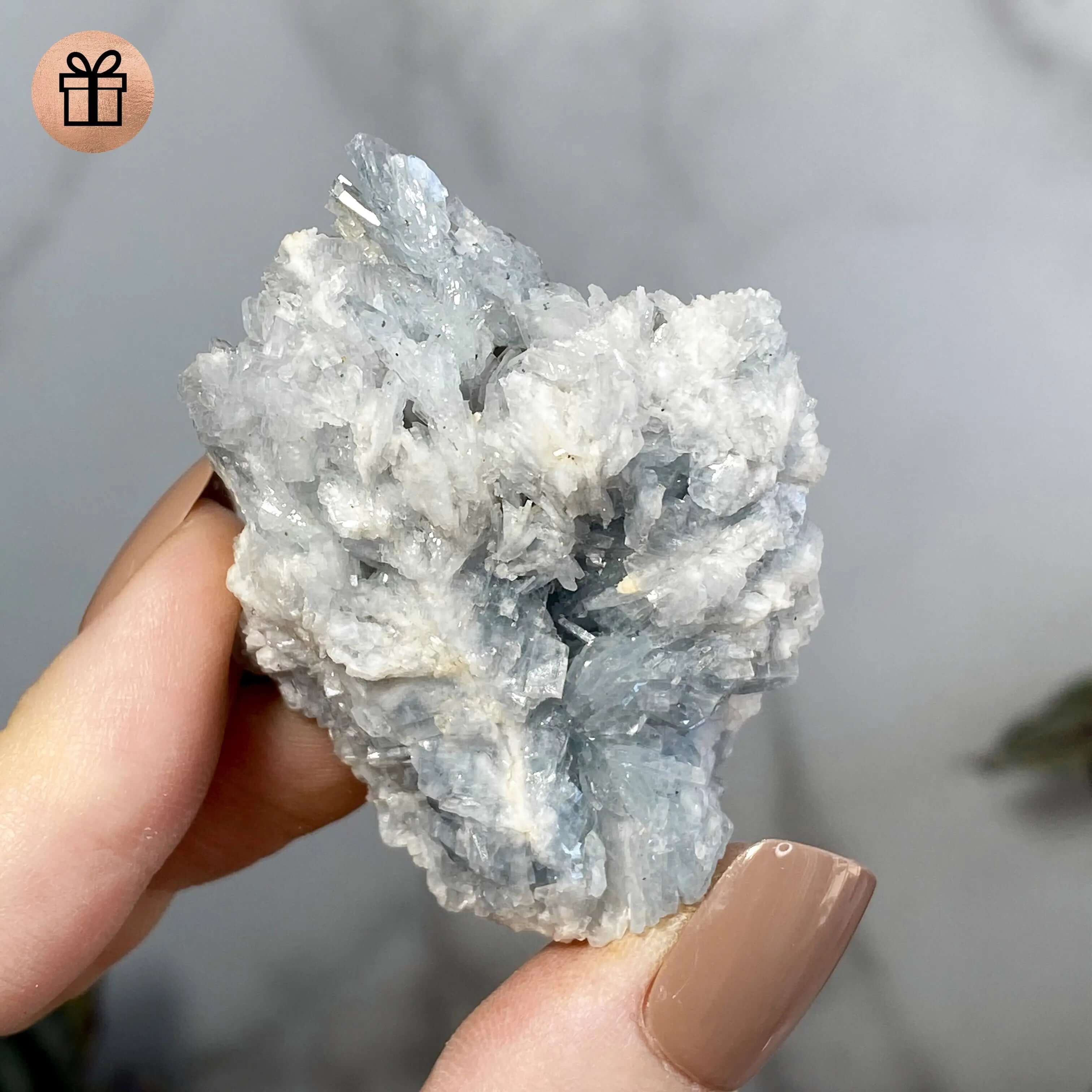 Spanish Blue Barite Mooncat Crystals