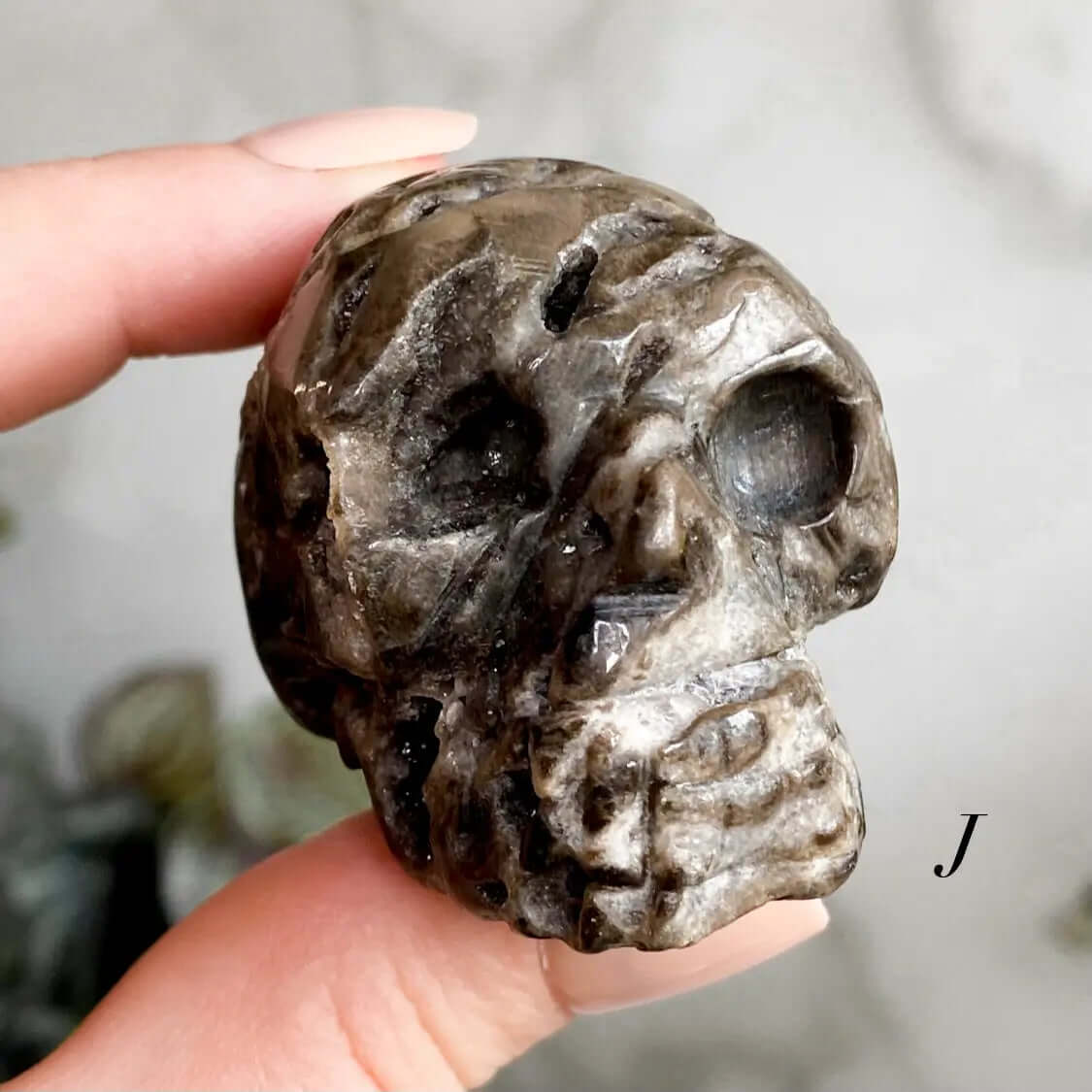 Sparkly Druzy Agate Skull | You Choose GHIJK Mooncat Crystals