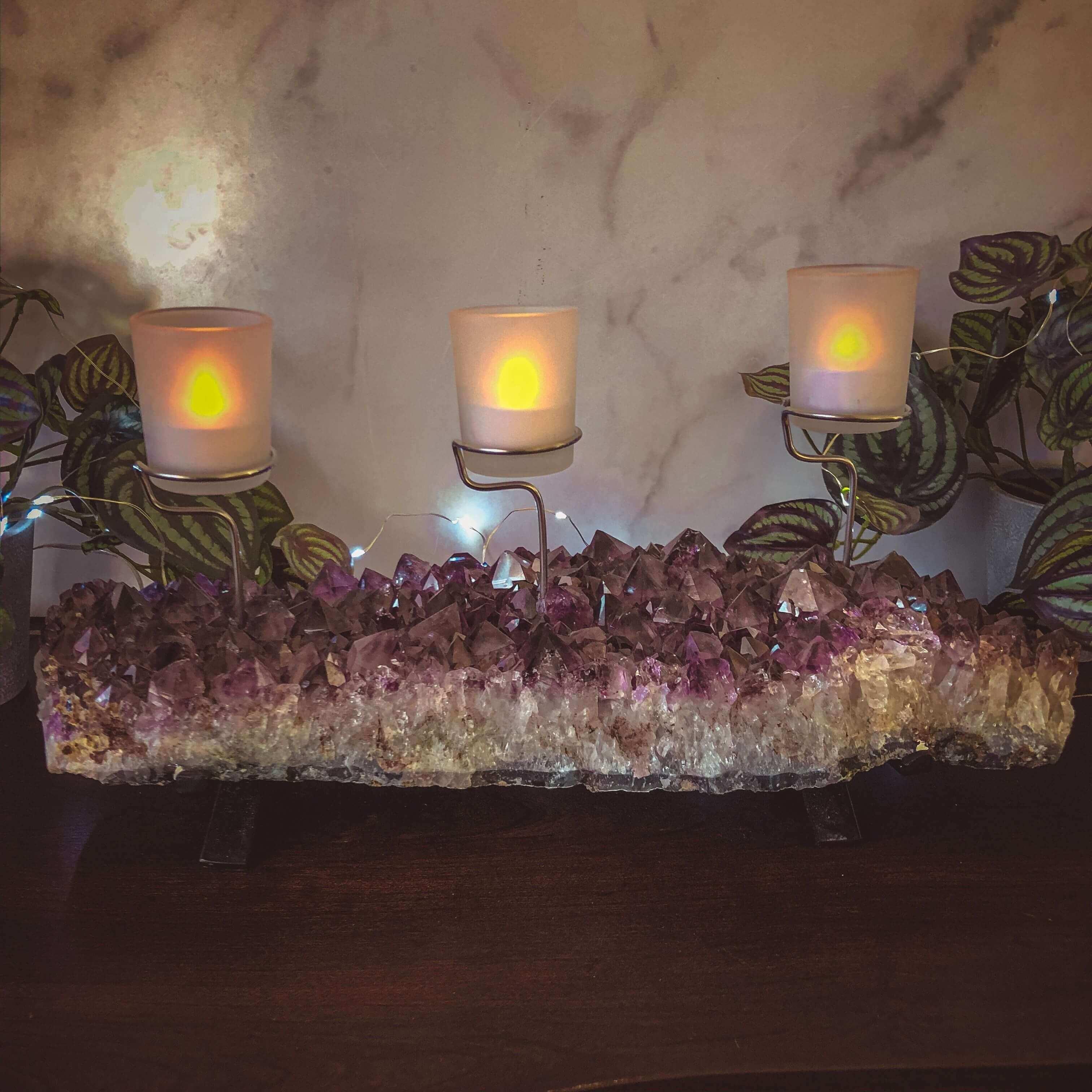 Amethyst Candelabra | Stock D - Mooncat Crystals