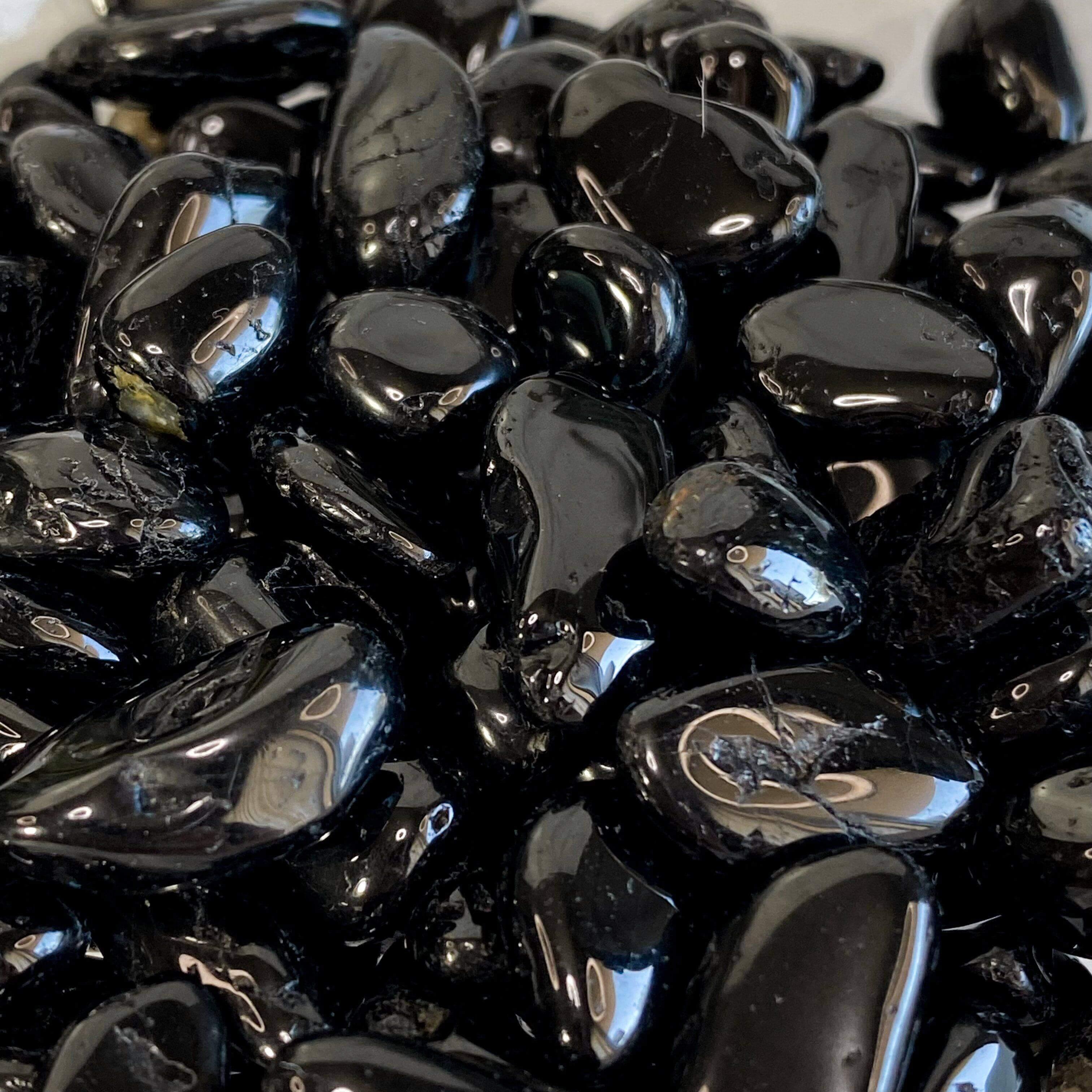 Black Tourmaline Chips | 100 gram Lot - Mooncat Crystals