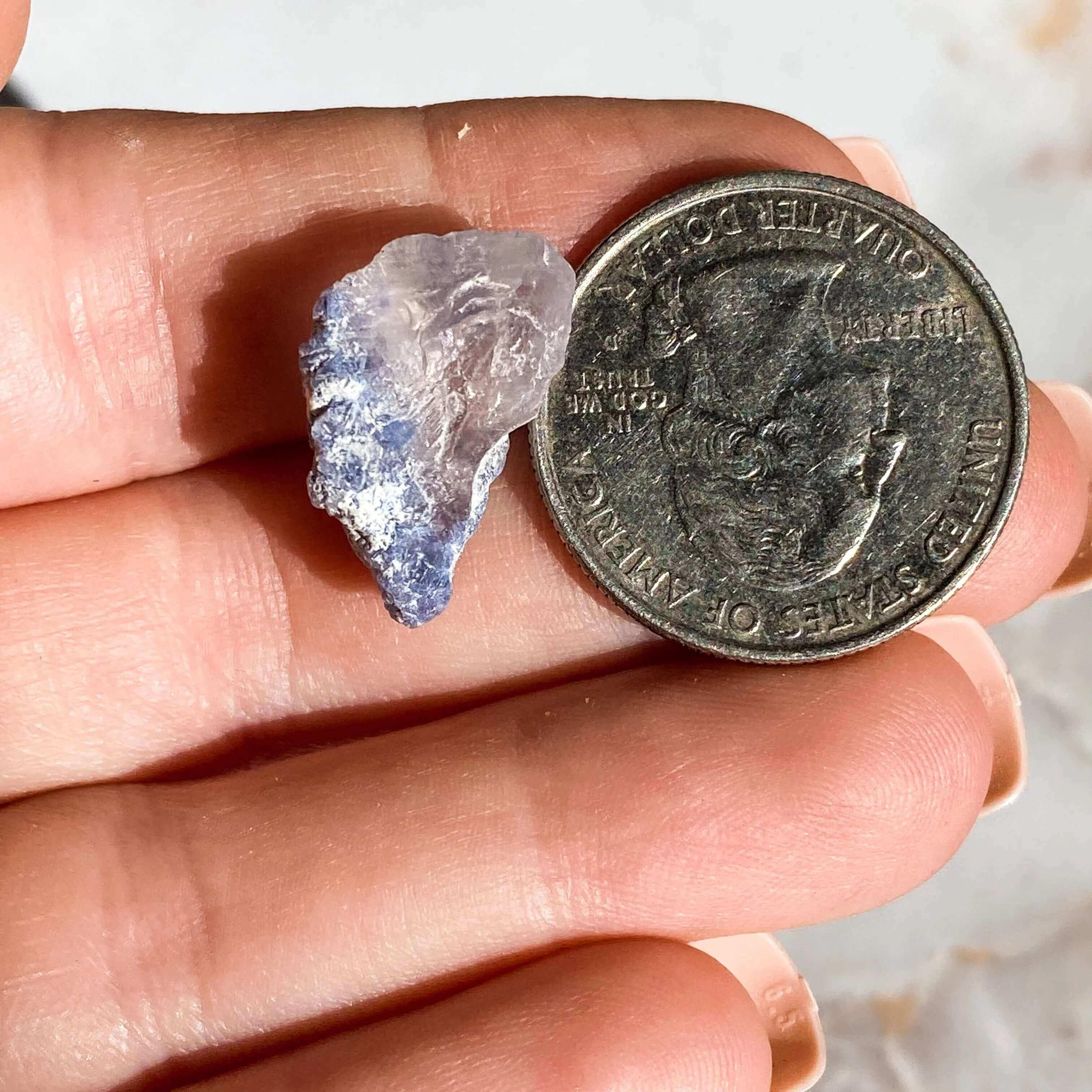 Dumortierite in Quartz | Stock K - Mooncat Crystals
