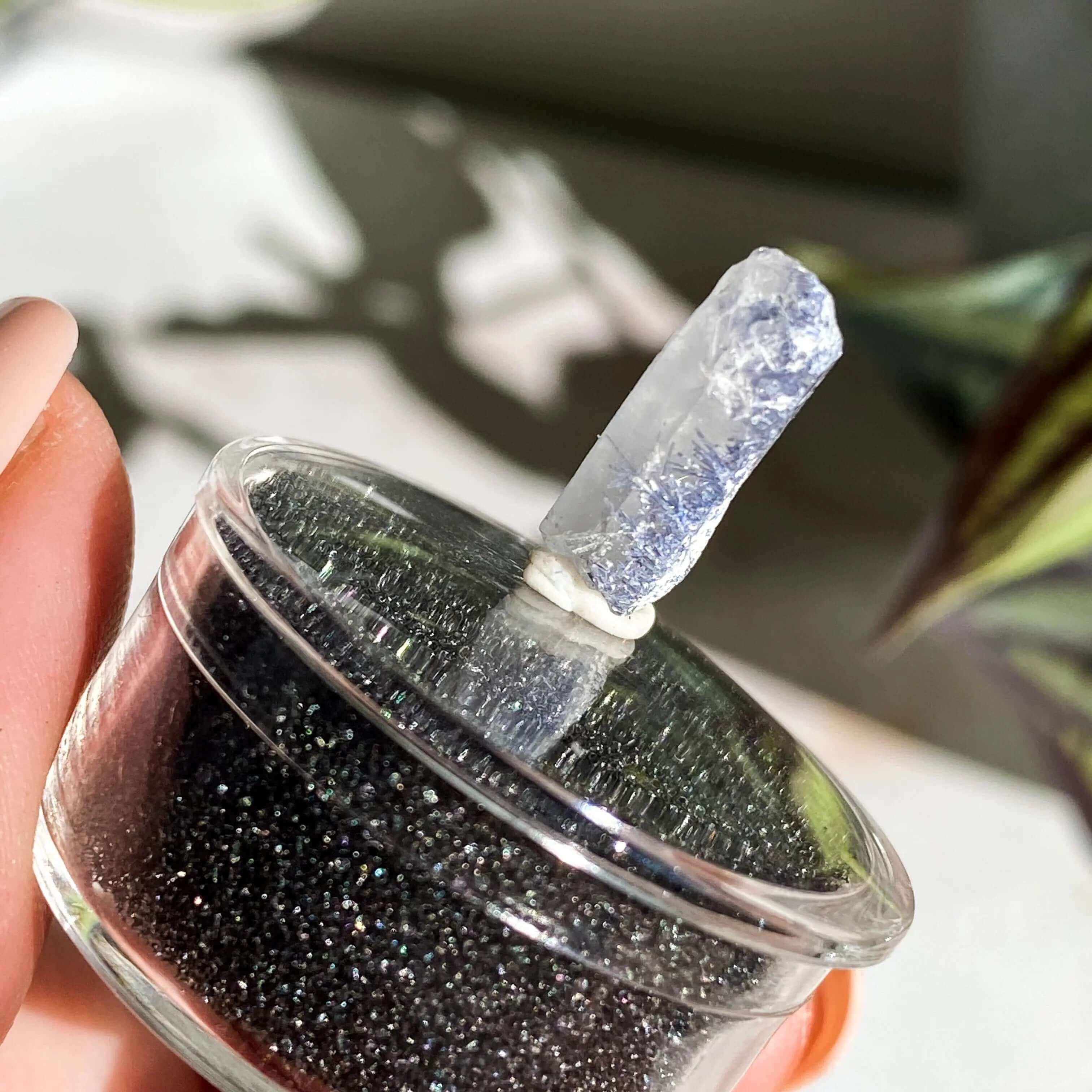 Dumortierite in Quartz | Stock L - Mooncat Crystals