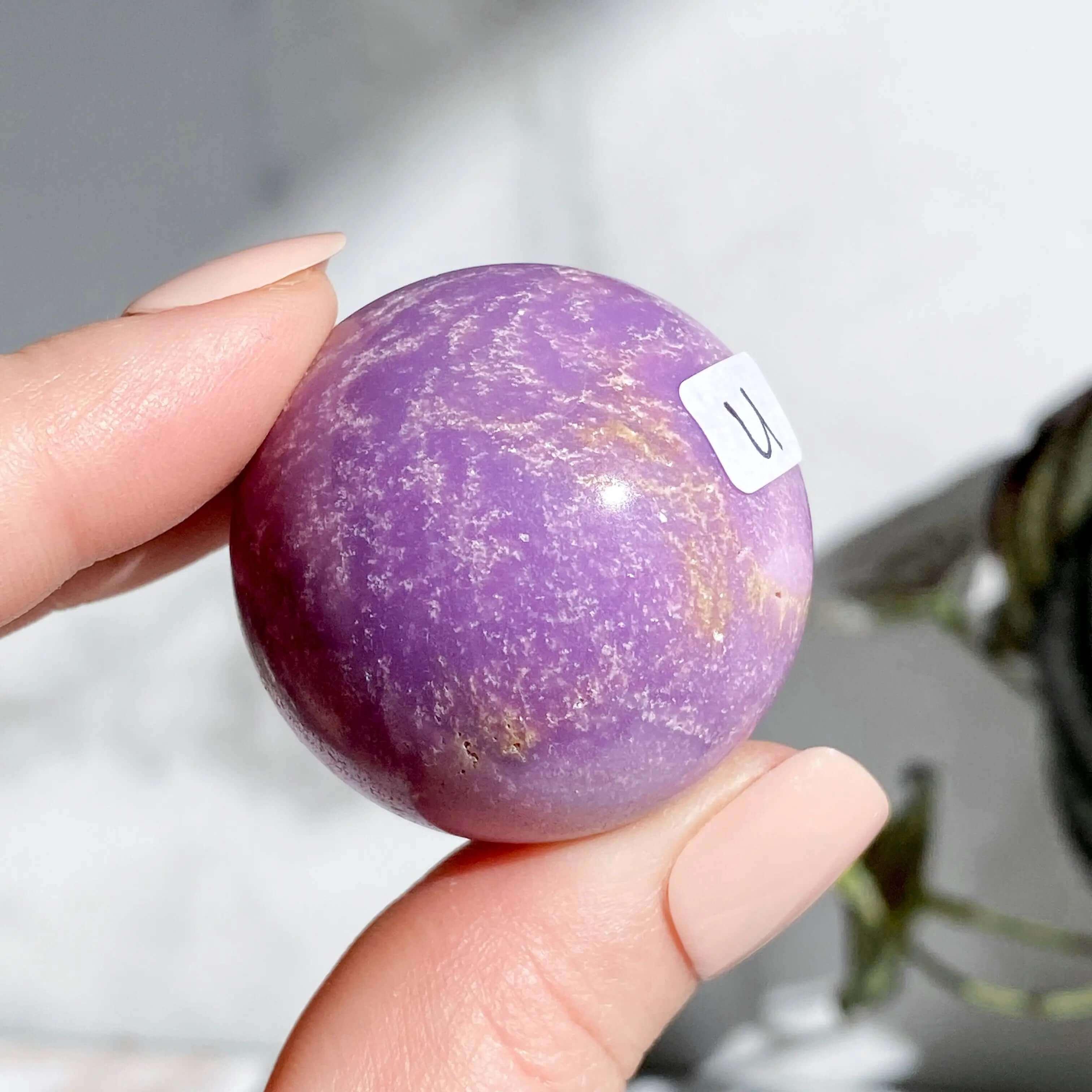 Phosphosiderite Sphere | Stock TUV - Mooncat Crystals