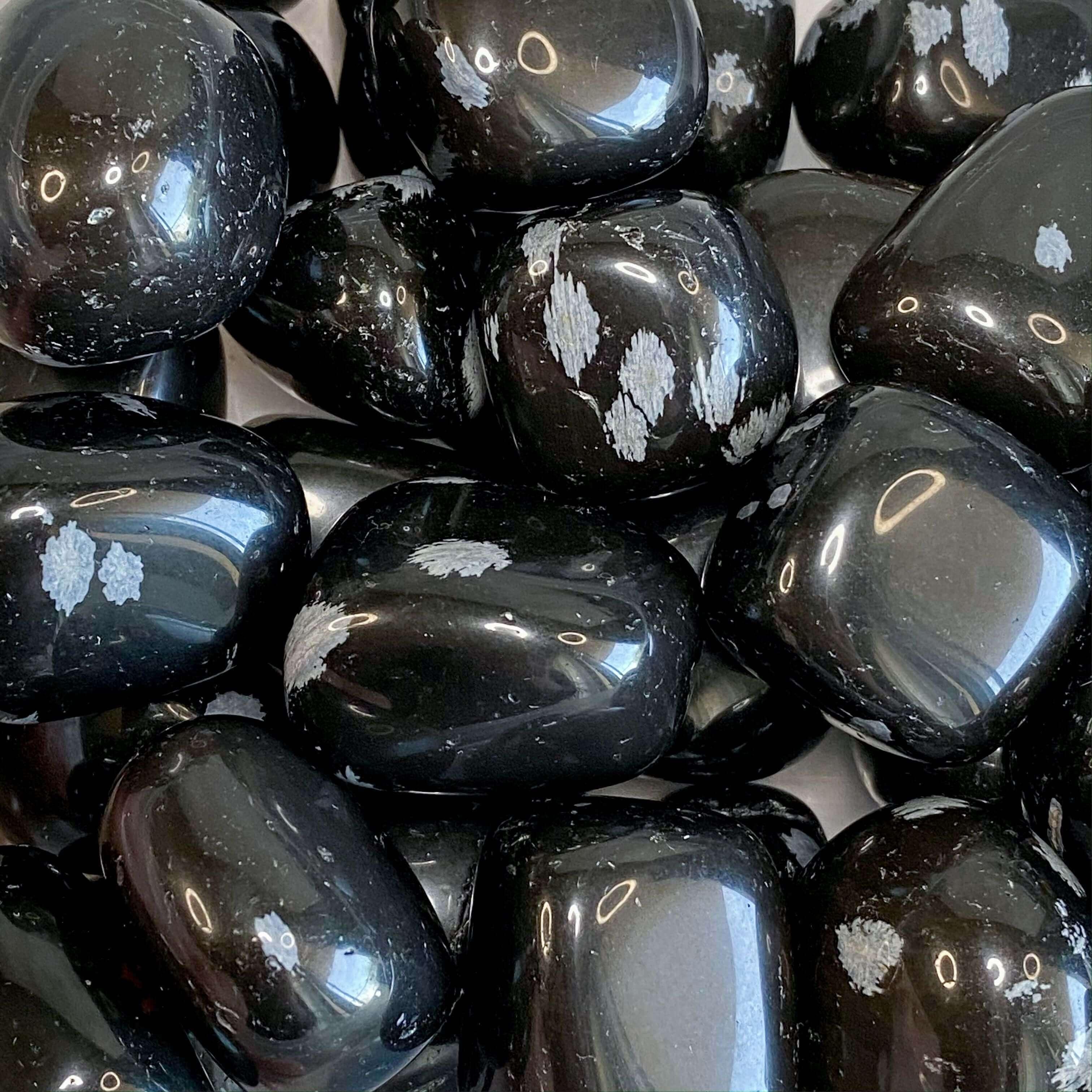 Snowflake Obsidian Tumbles | Set of 2 - Mooncat Crystals