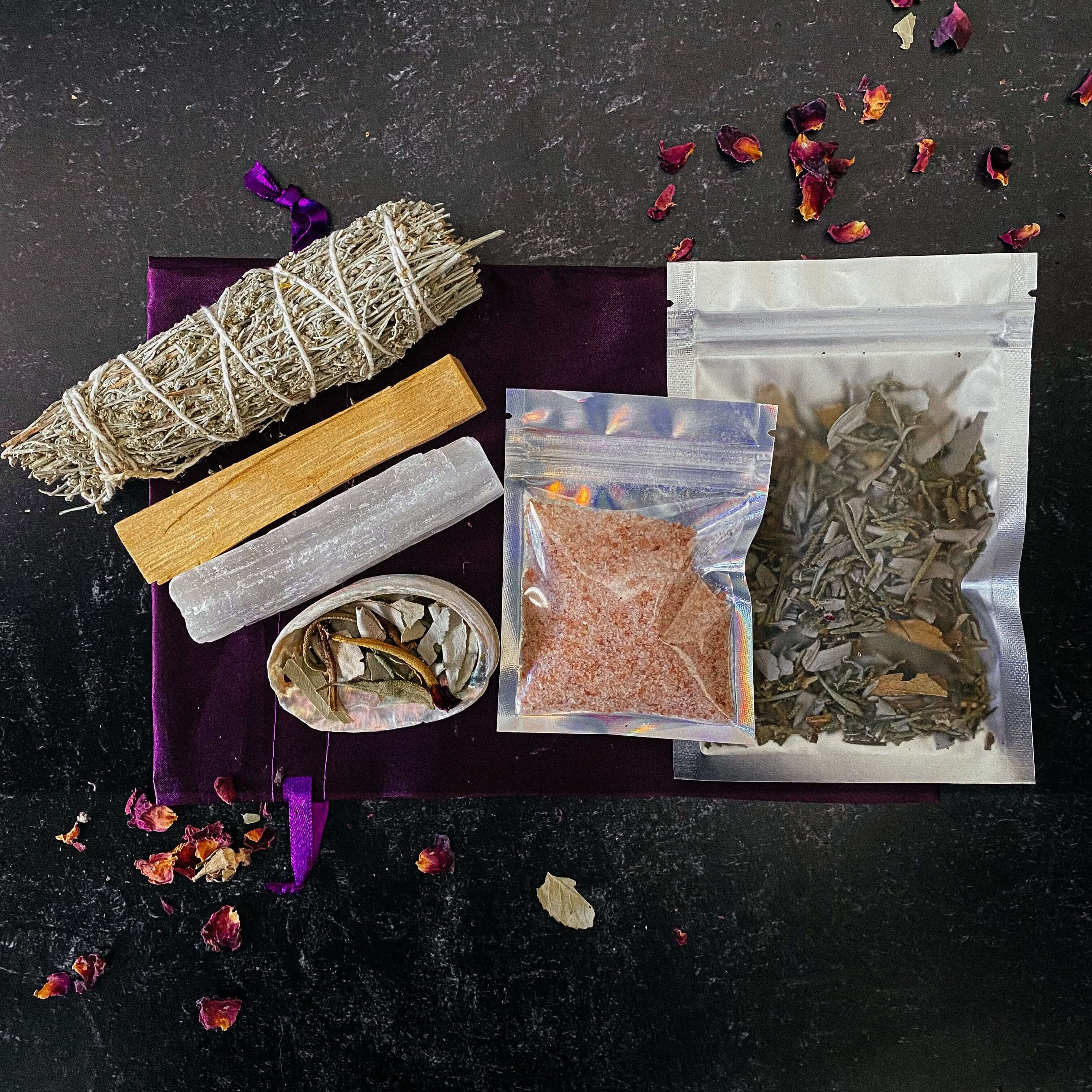 Space Clearing + Home Blessing Kit - Mooncat Crystals