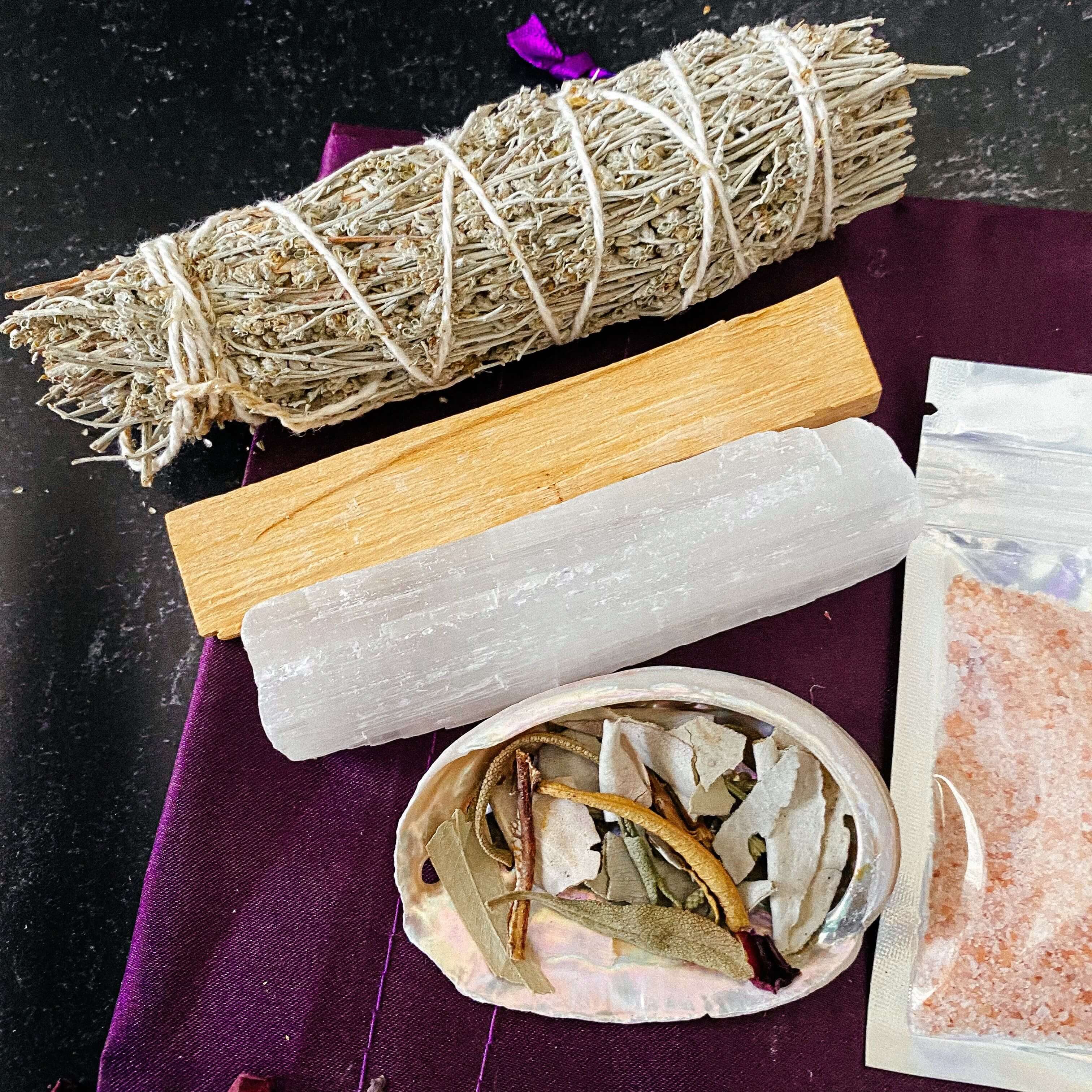 Space Clearing + Home Blessing Kit - Mooncat Crystals