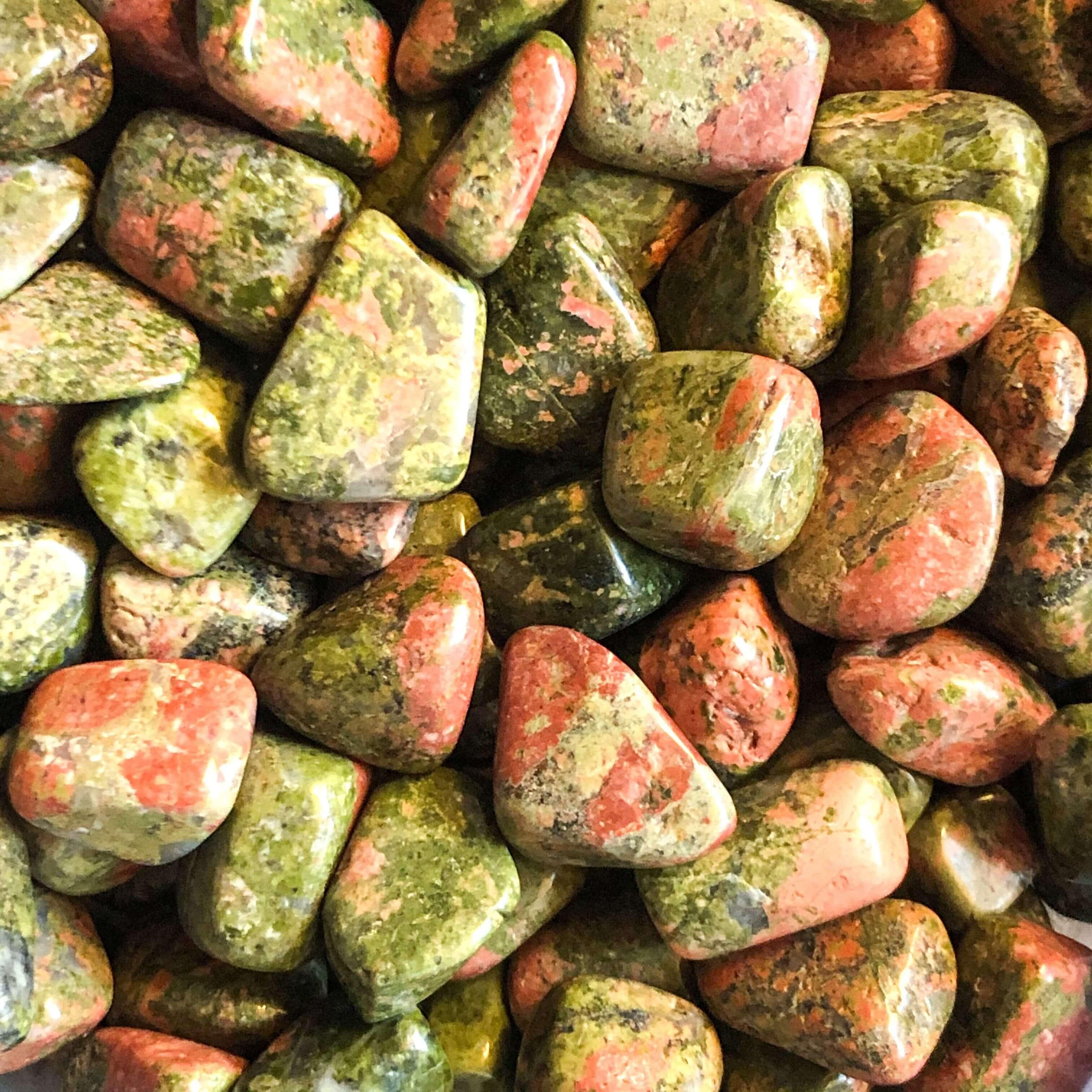 Tumbled Unakite | Set of 2 - Mooncat Crystals