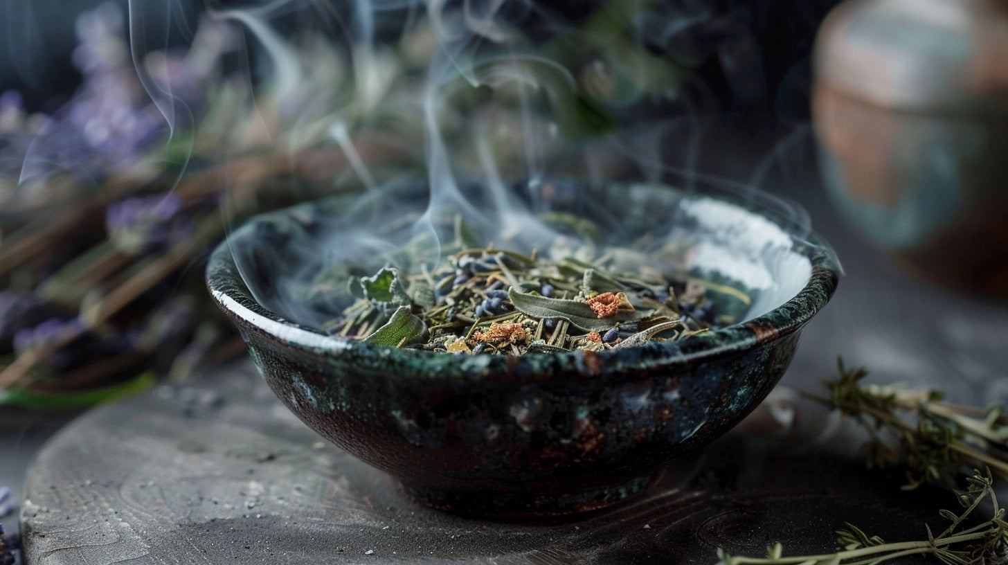 how to use loose herbs for smudging smoke cleansing