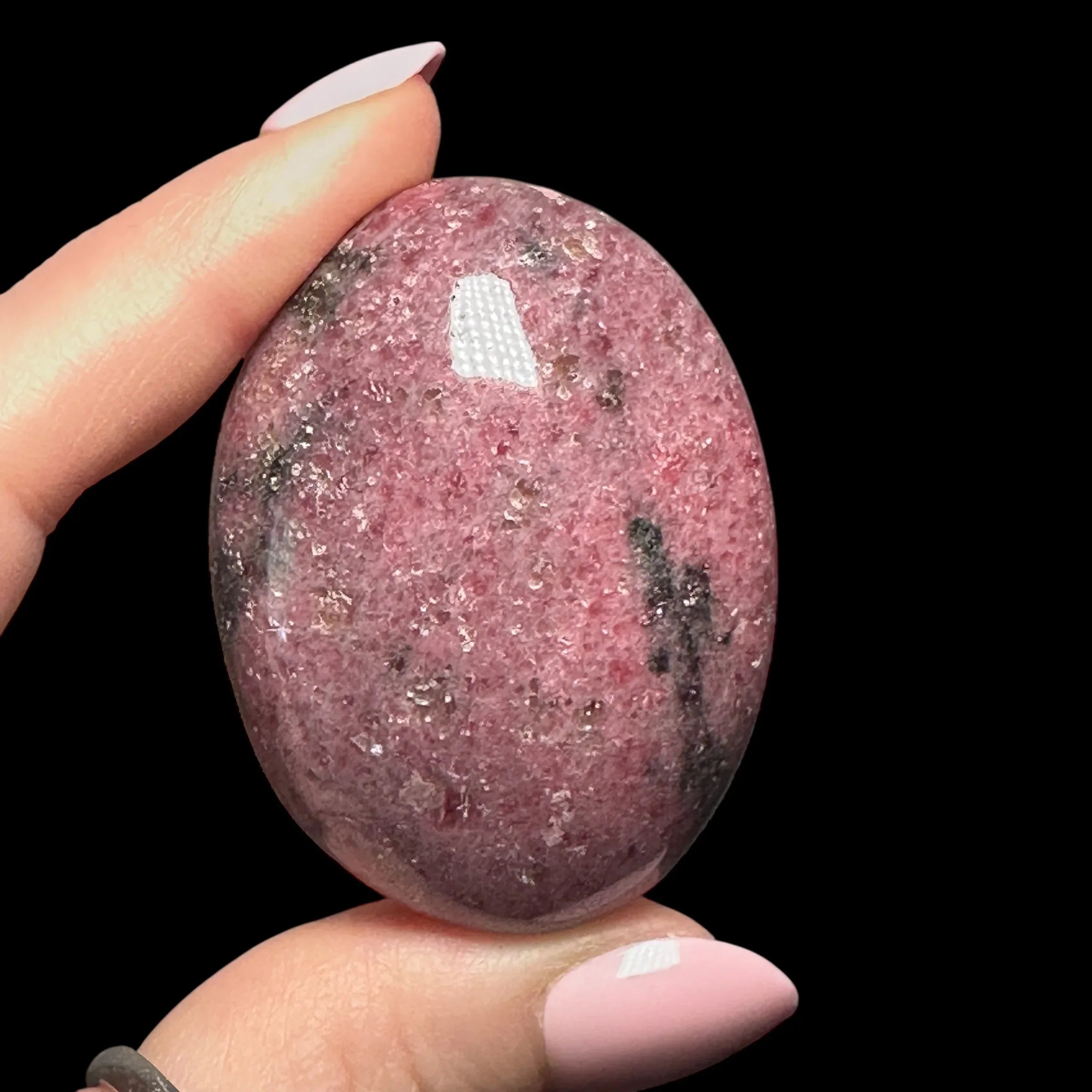 Rhodonite Palm Stone - Mooncat Crystals