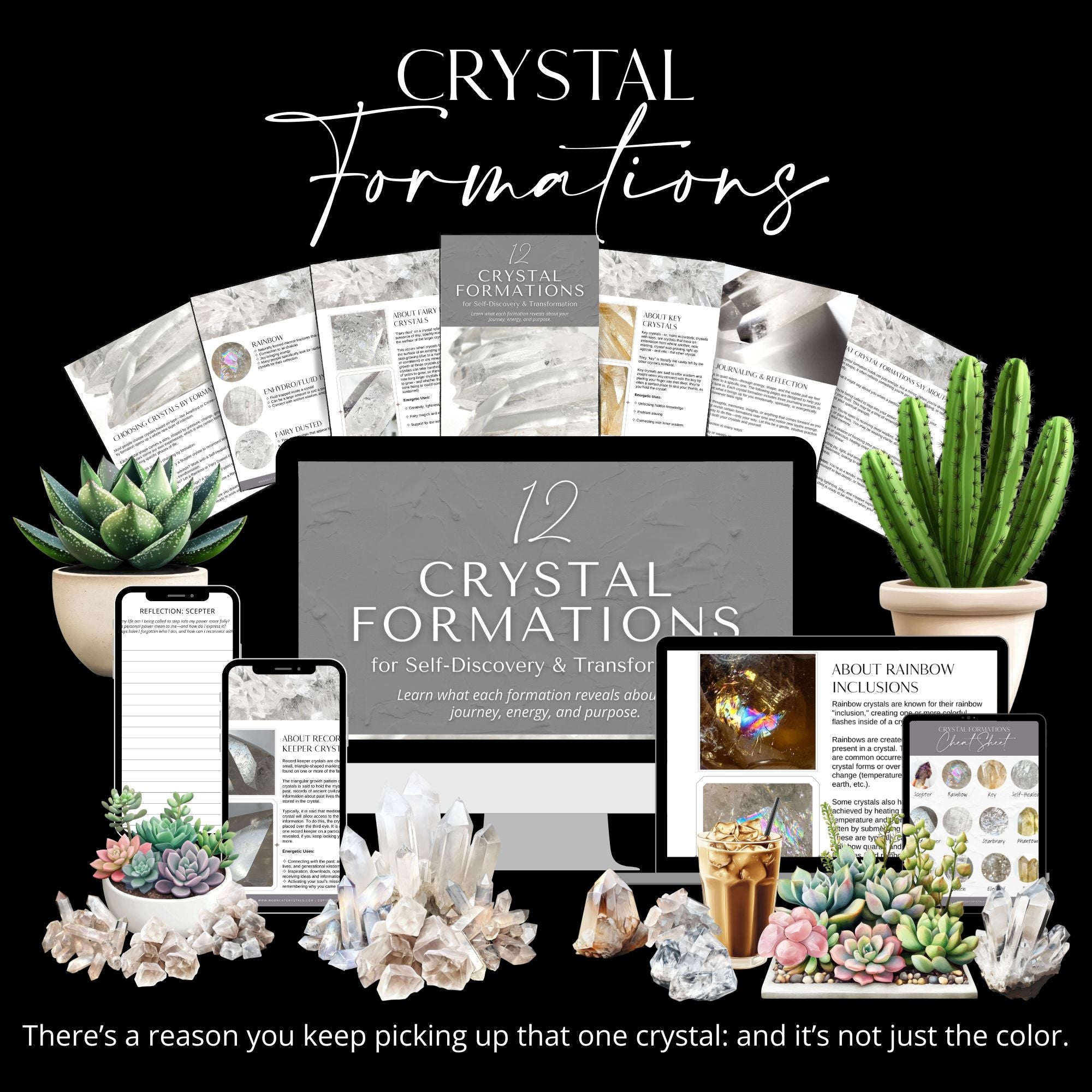 12 Crystal Formations for Transformation | 44 Page Ebook - Mooncat Crystals