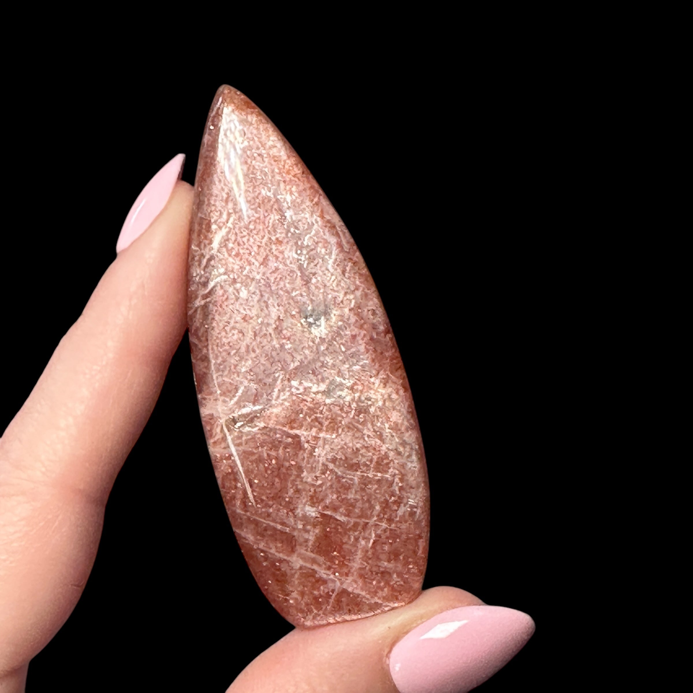 Sunstone with Moonstone Flame for Balance, Vitality, & Emotional Harmony