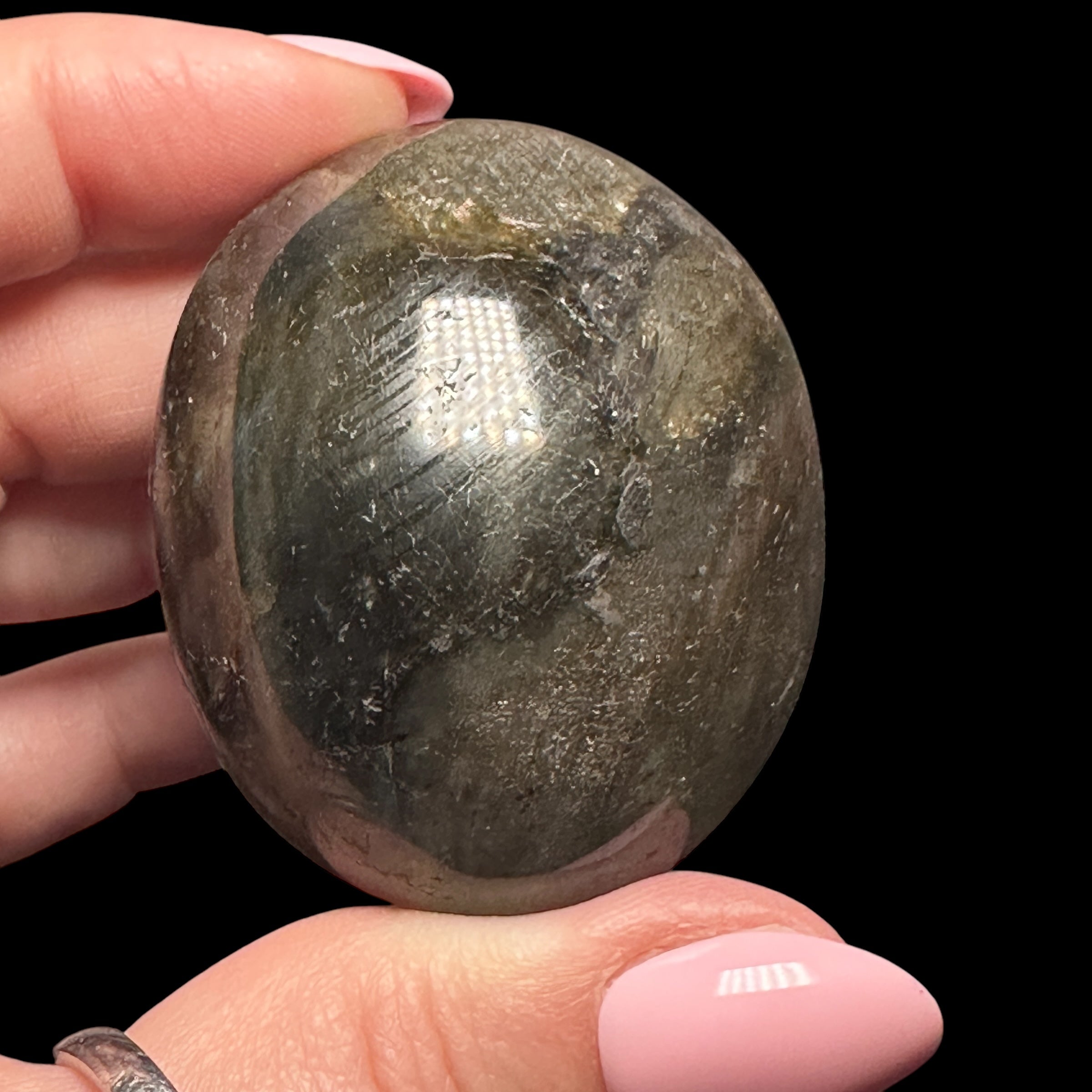 Labradorite Palm Stone for Intuition, Protection, & Transformation | Stock A