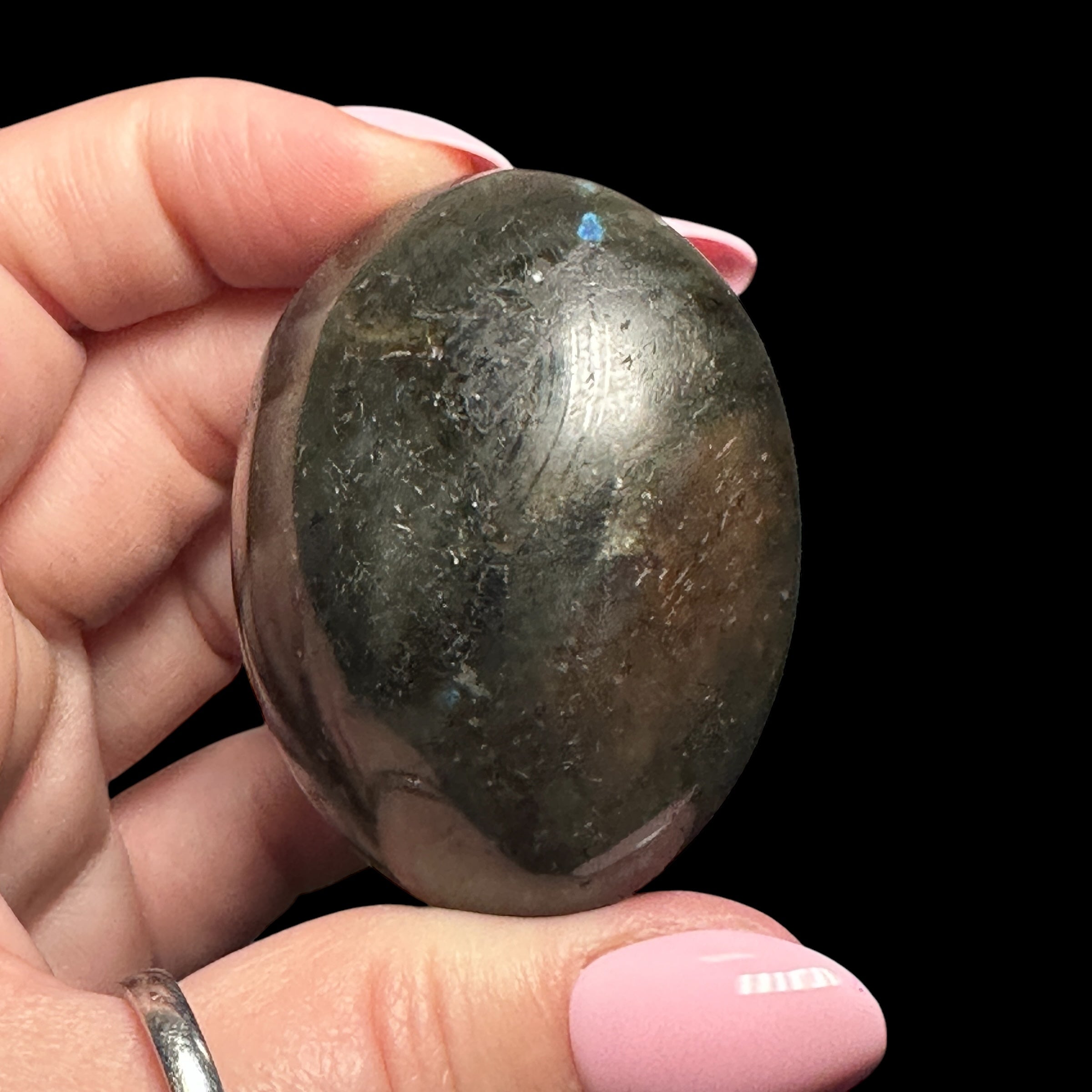 Labradorite Palm Stone for Intuition, Protection, & Transformation | Stock A