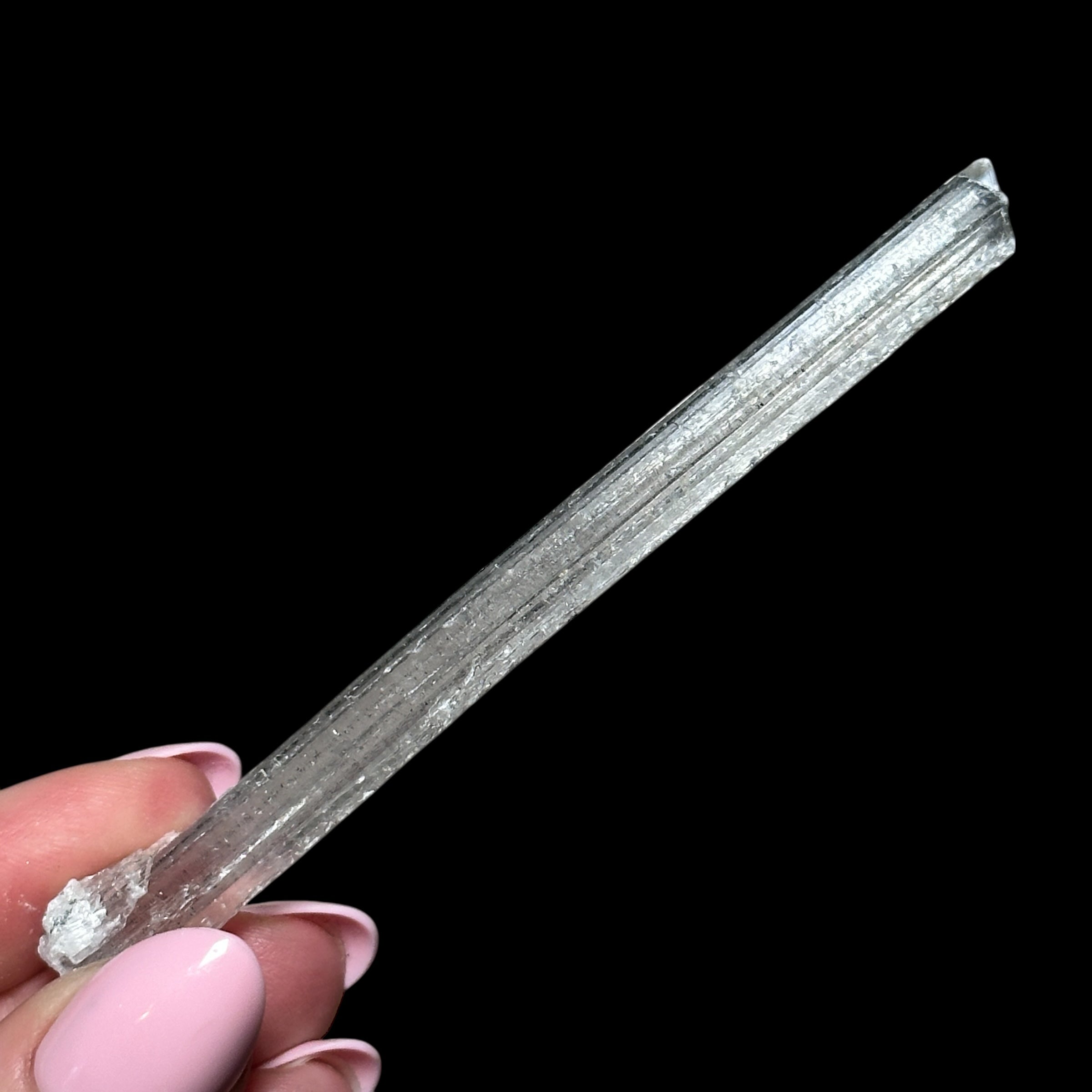 Selenite Blade with Hematite Inclusions