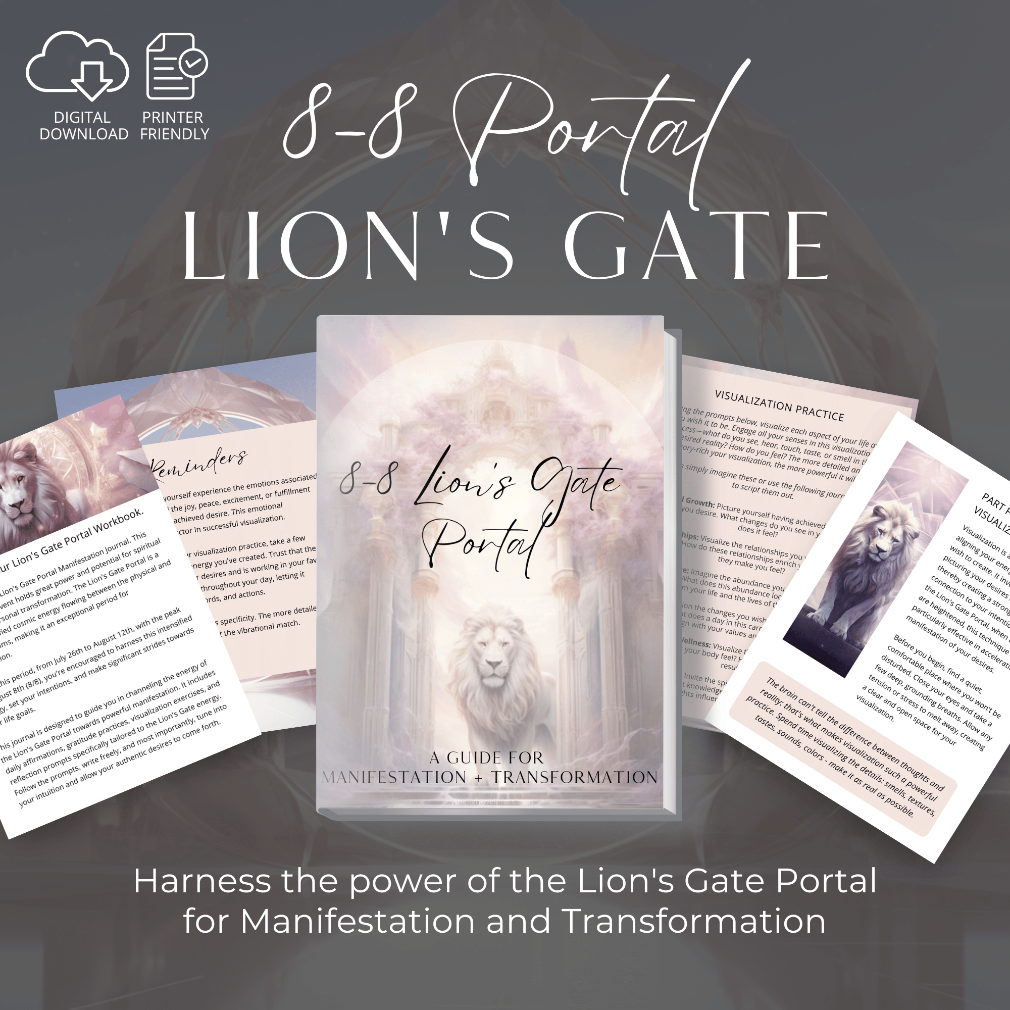 8-8 Lion's Gate Portal Journal | Instant Download