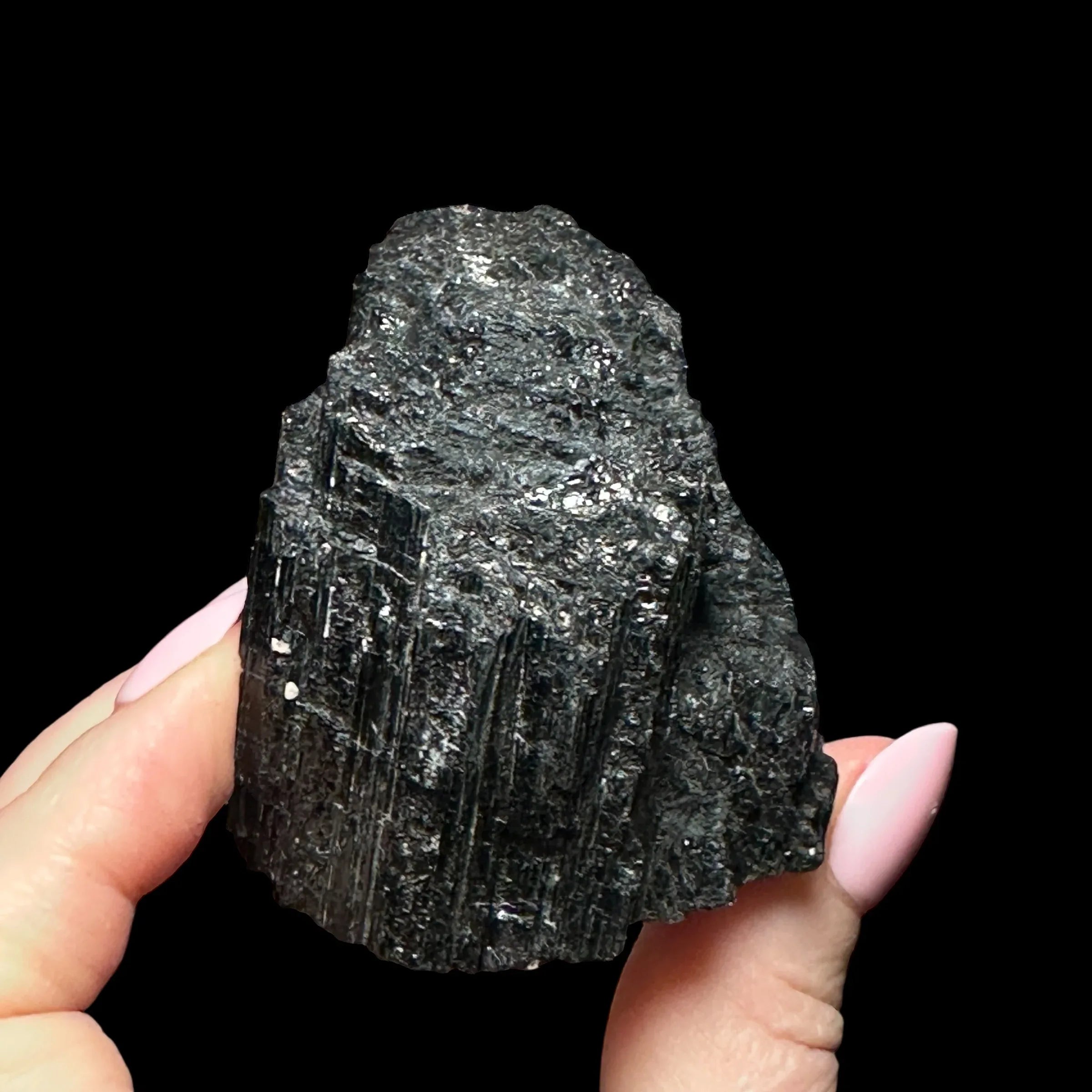 Black Tourmaline with Mica - Mooncat Crystals