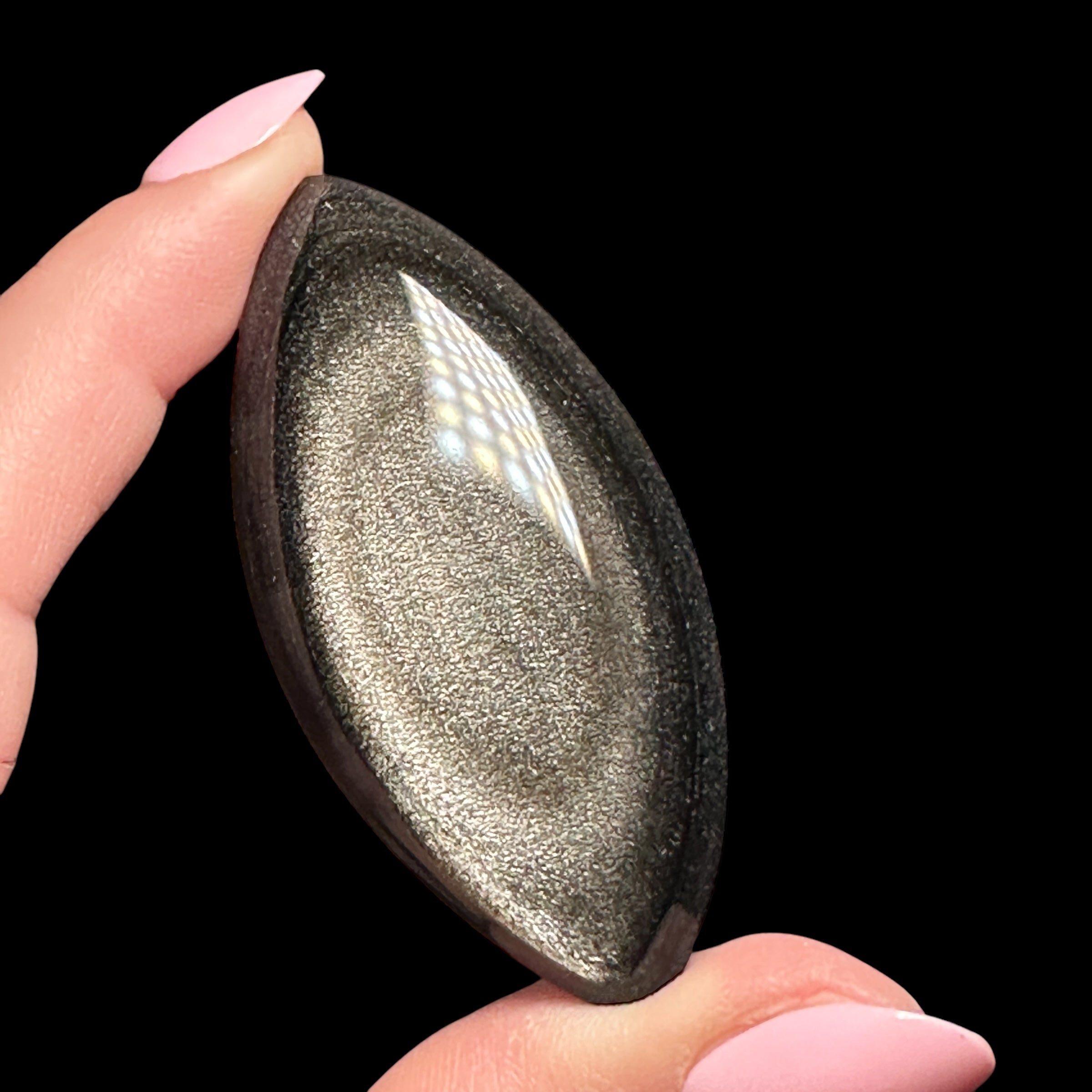 Silver Sheen Obsidian (Drilled) for Protection, Insight, & Manifestation