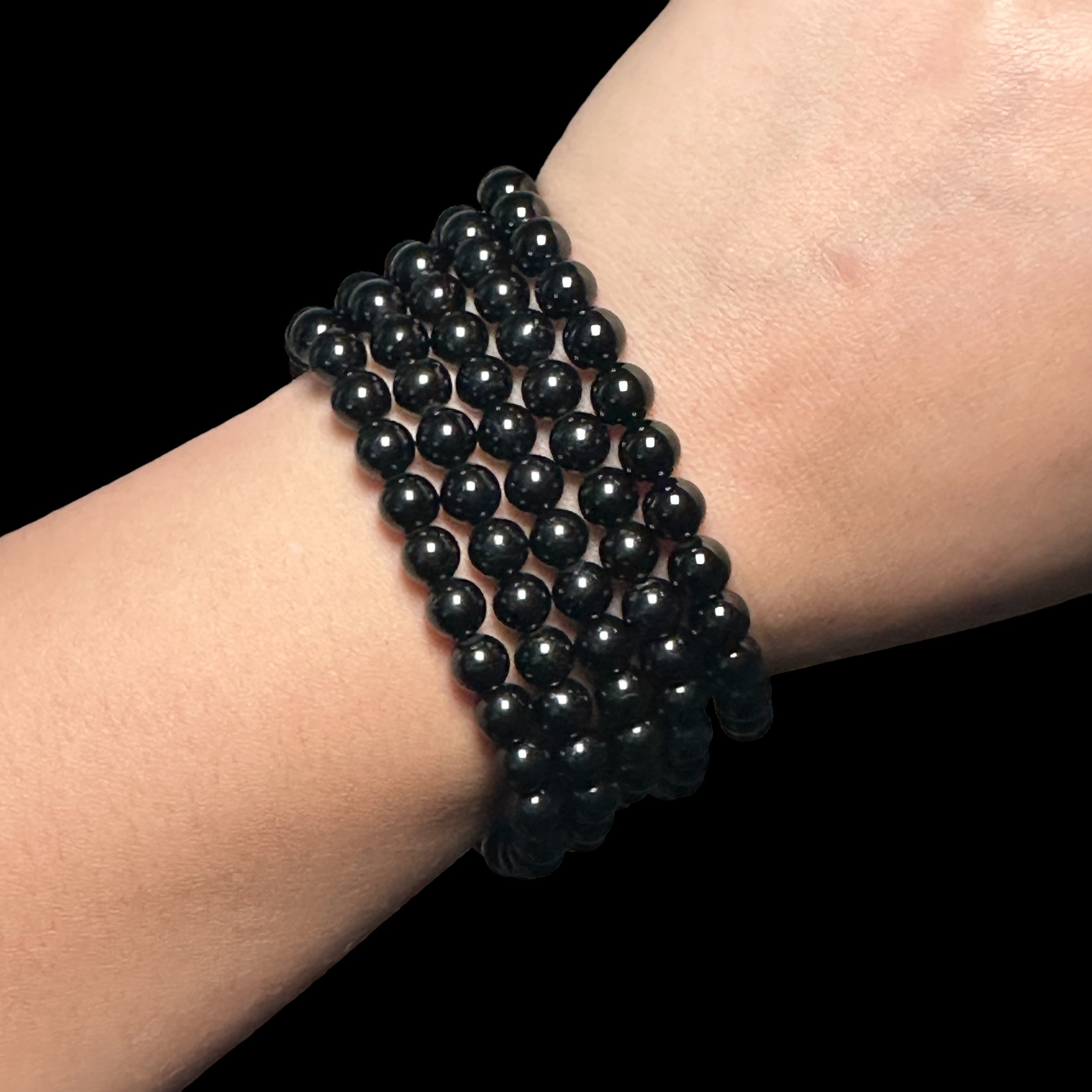 Black Tourmaline Bracelet for Grounding and Protection