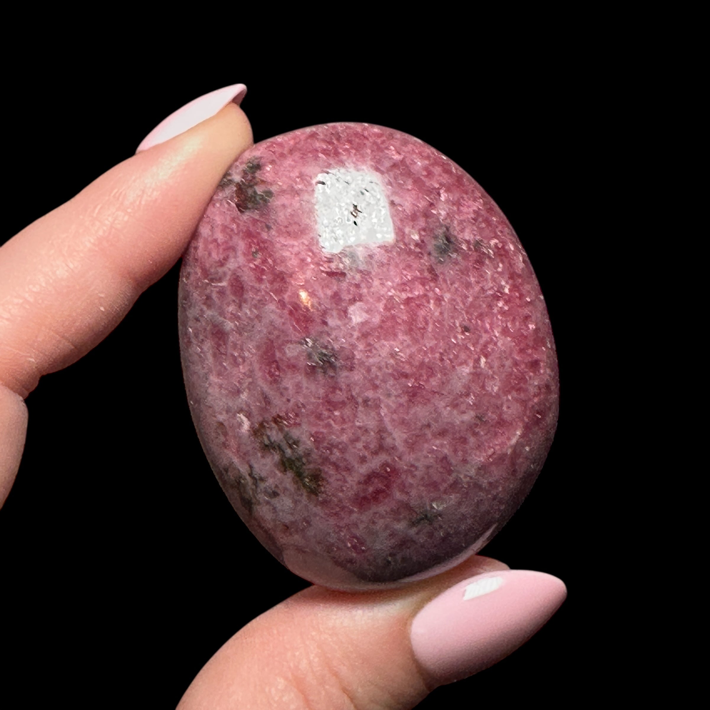 Rhodonite Palm Stone