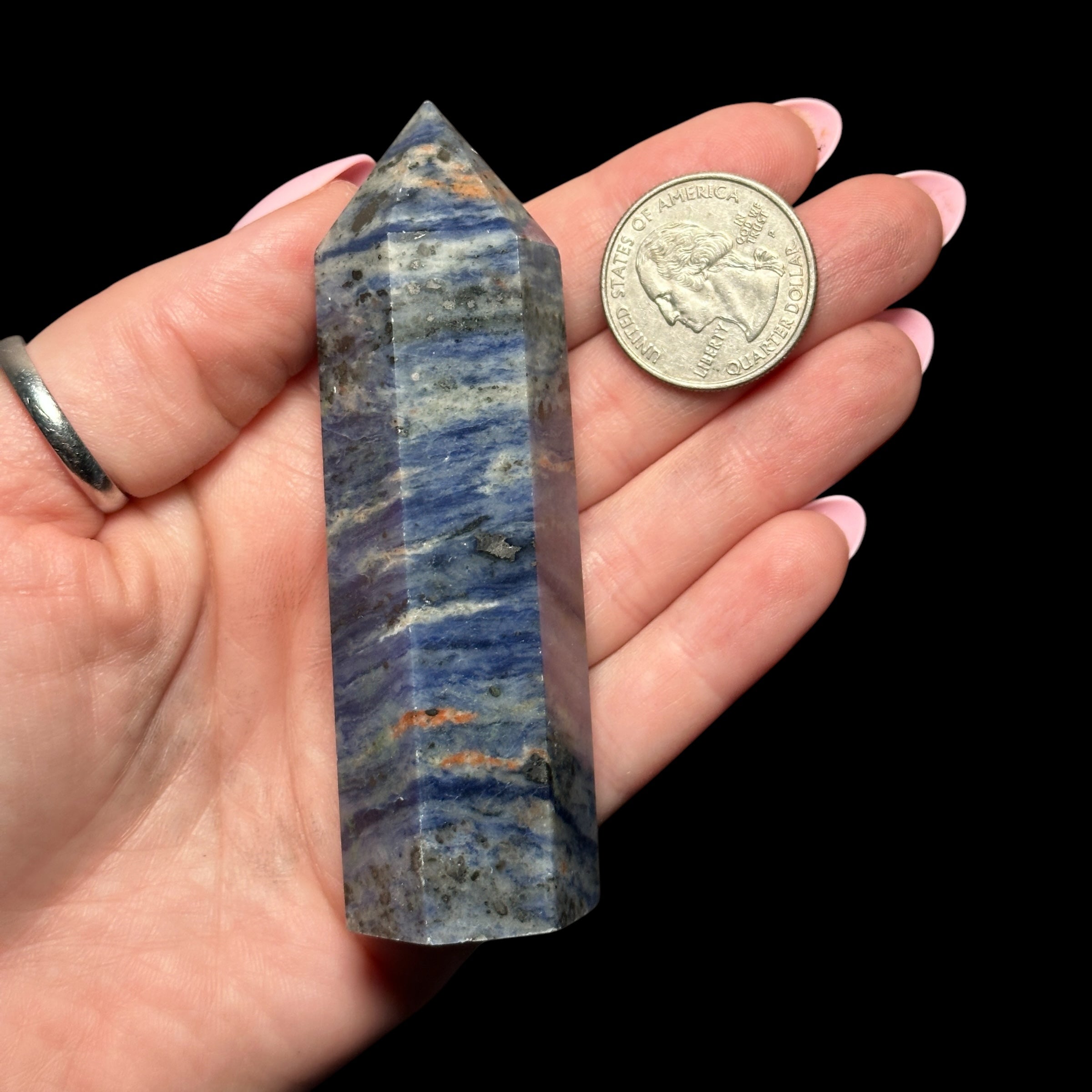 Sunset Sodalite Tower Balance, Intuition, & Emotional Healing