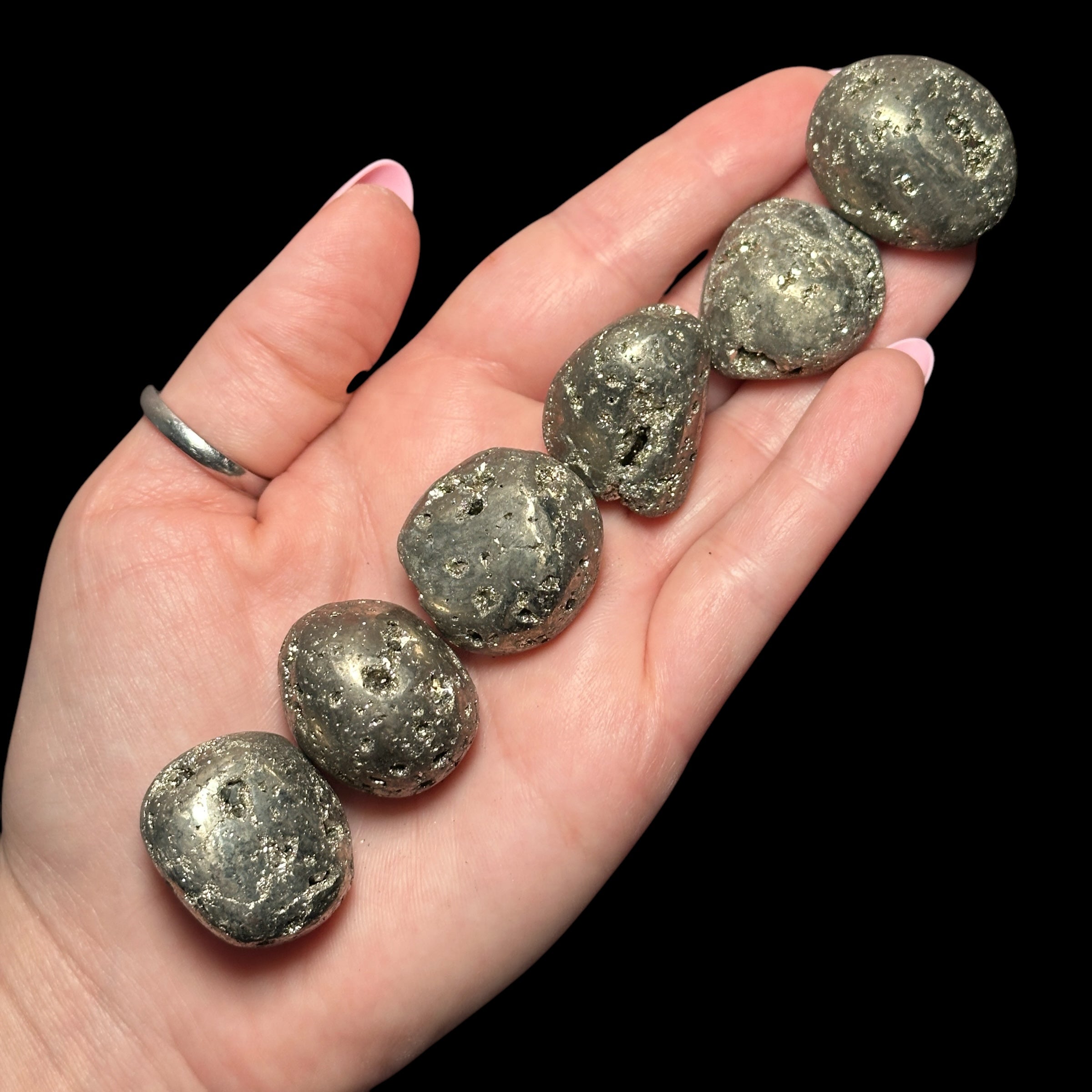 Pyrite Tumble for Confidence, Protection, & Abundance | 1 Piece