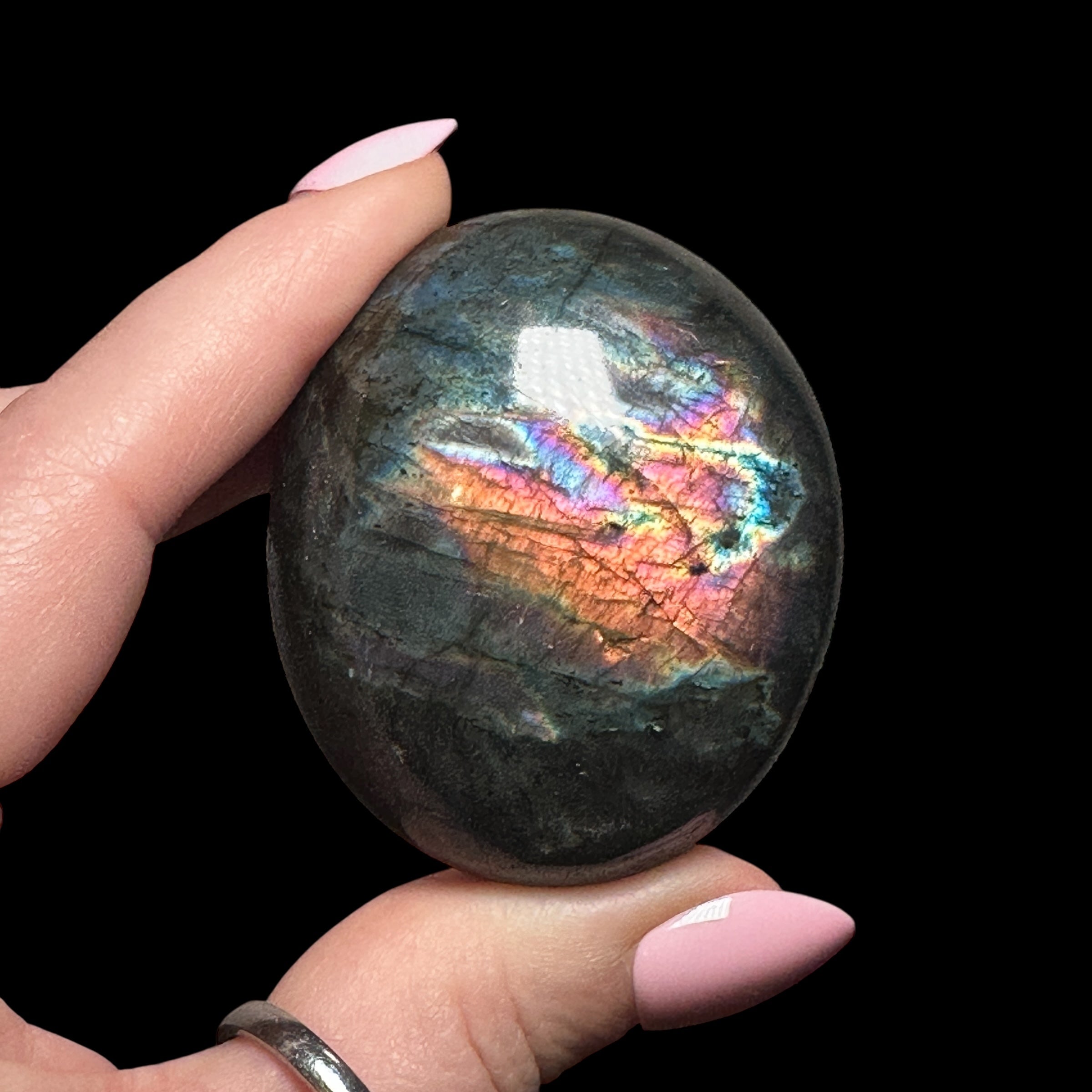 Labradorite Palm Stone | Stock A