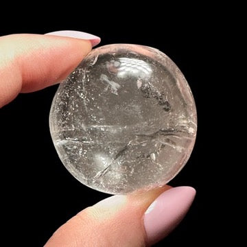 Clear Quartz Palm Stone | Stock A