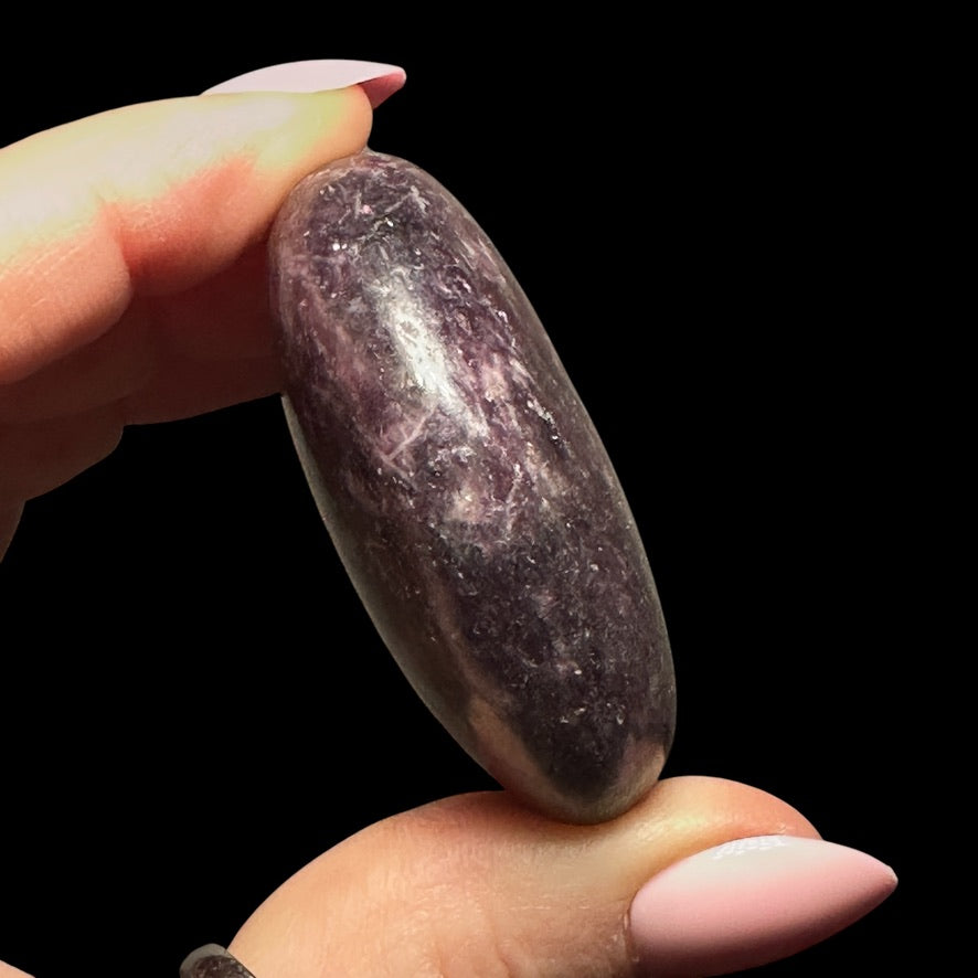 Lepodolite Palm Stone