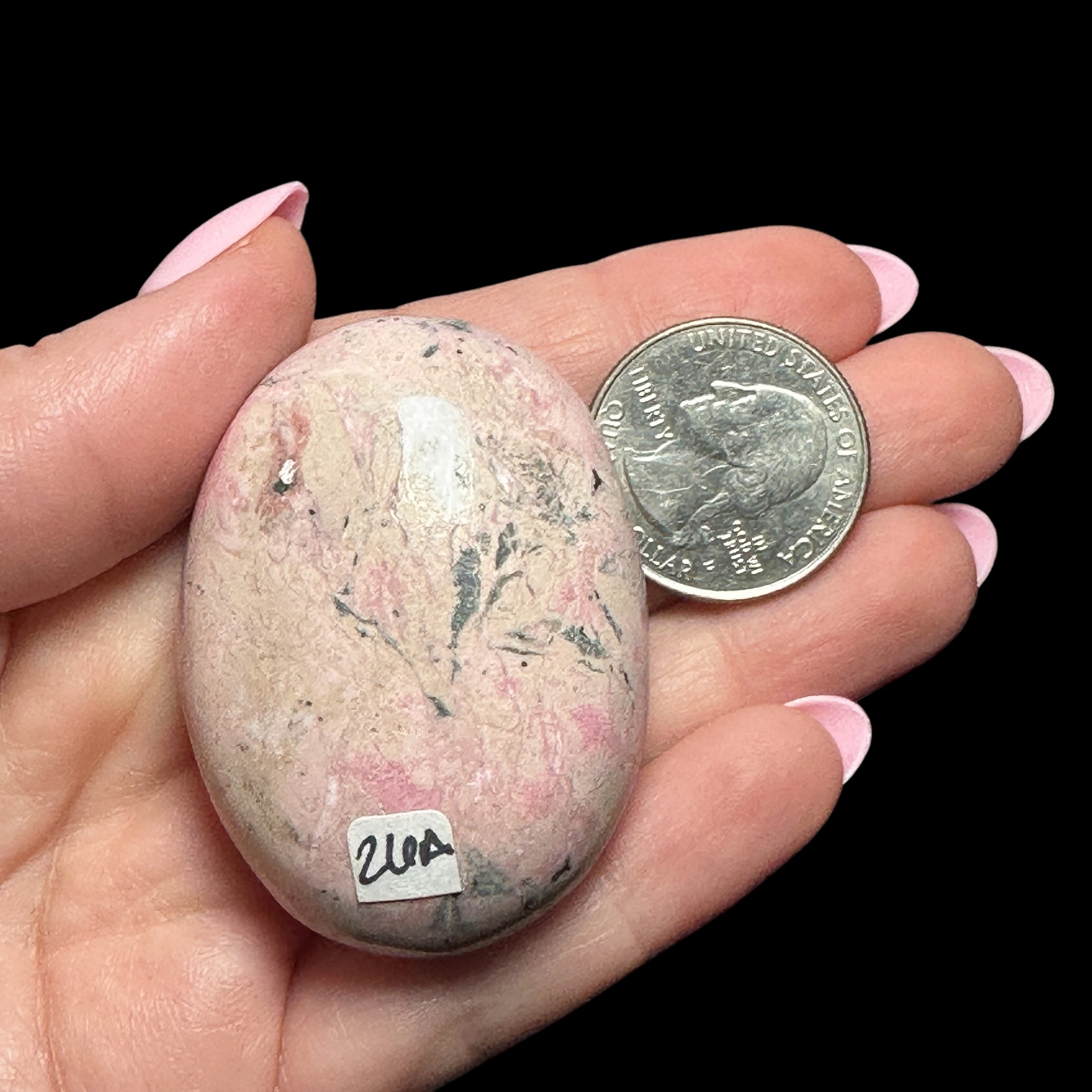 Rhodonite Palm Stone