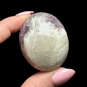 Amethyst & Smoky Quartz Palm Stone | Stock A