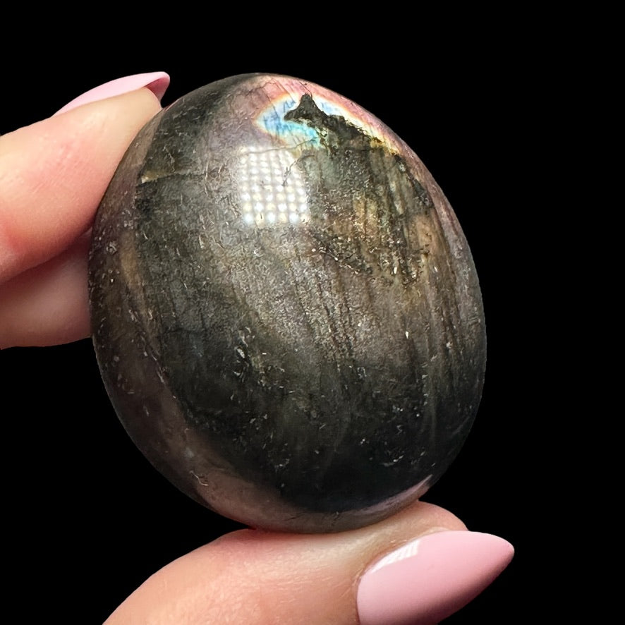 Labradorite Palm Stone for Intuition, Protection, & Transformation | Stock B