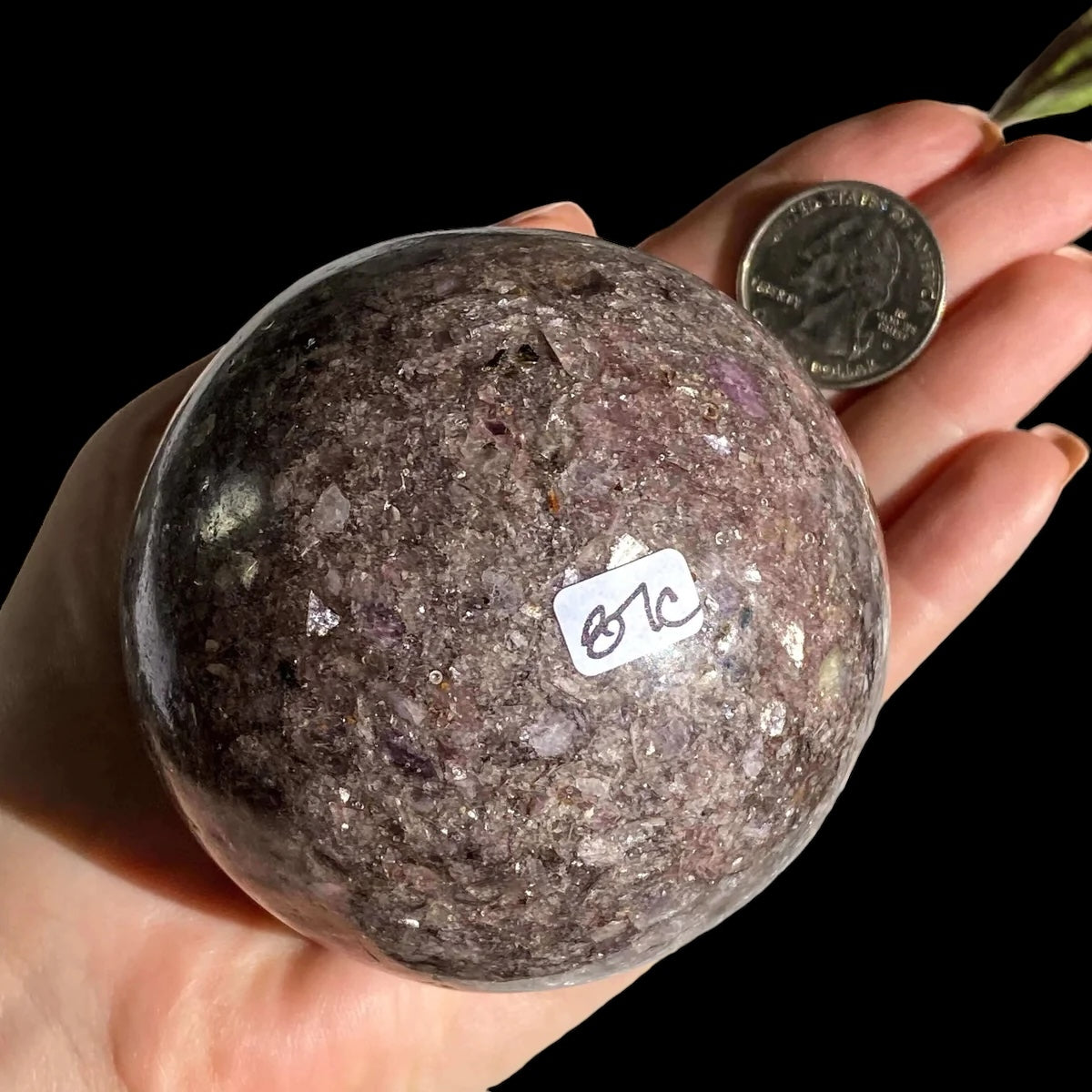 CALMING + STABILIZING:: Lepidolite Sphere | ~76mm