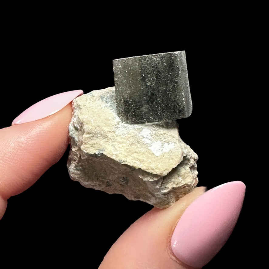 Pyrite Cube on Matrix