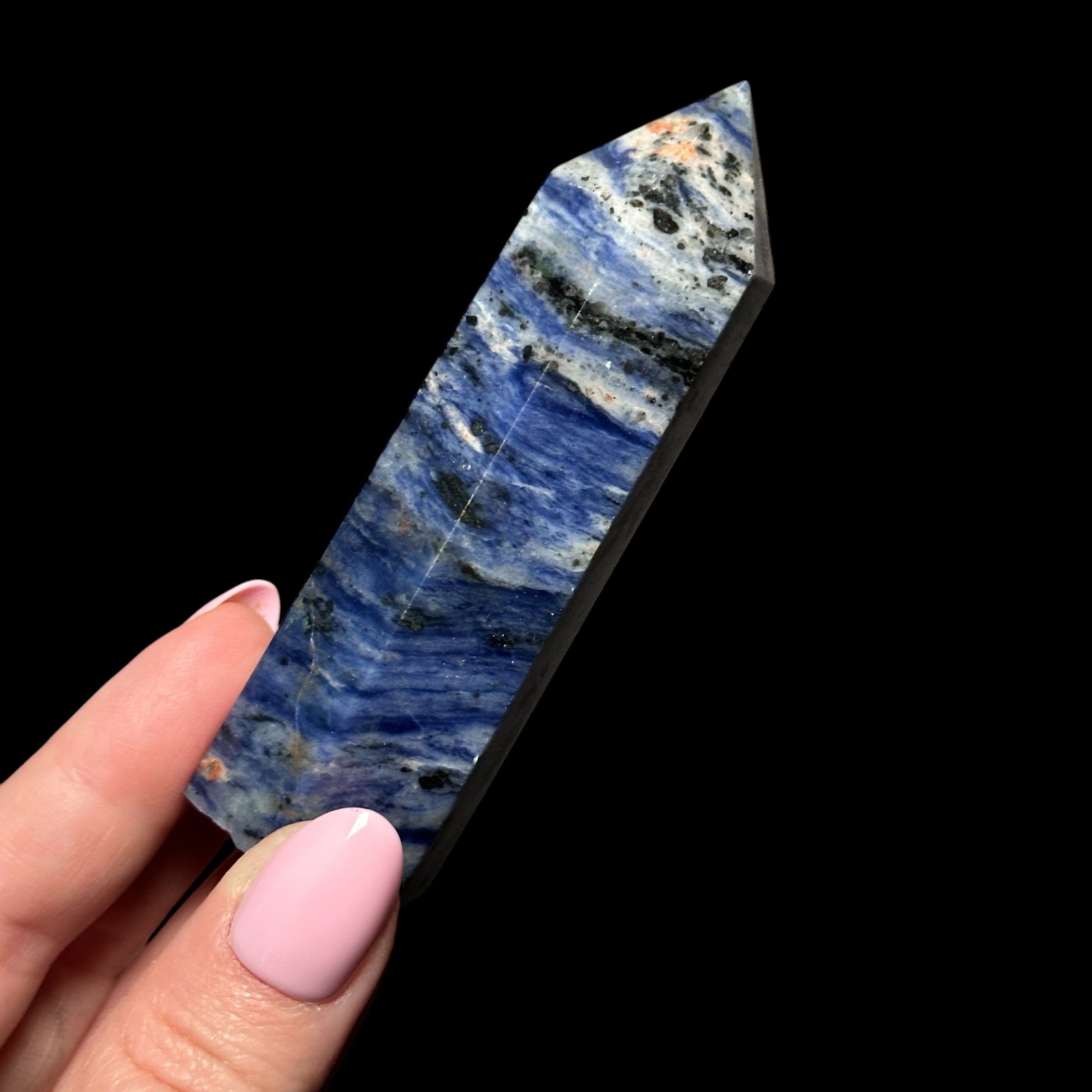 Sunset Sodalite Tower Balance, Intuition, & Emotional Healing