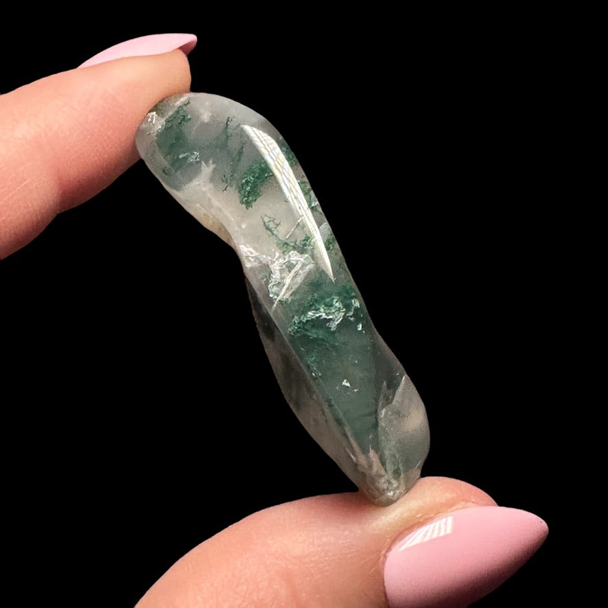 Moss Agate Freeform for Growth, Stability, & Renewal