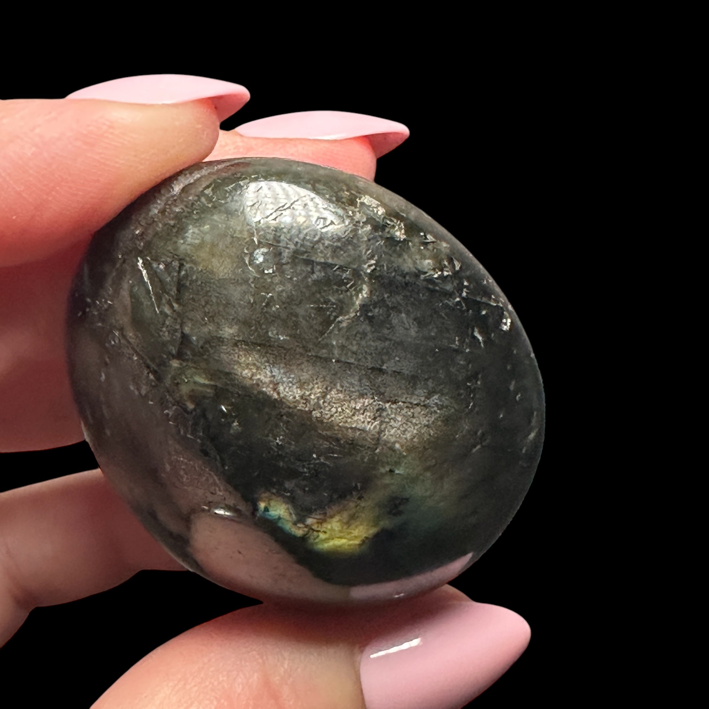 Labradorite Palm Stone for Intuition, Protection, & Transformation | Stock B